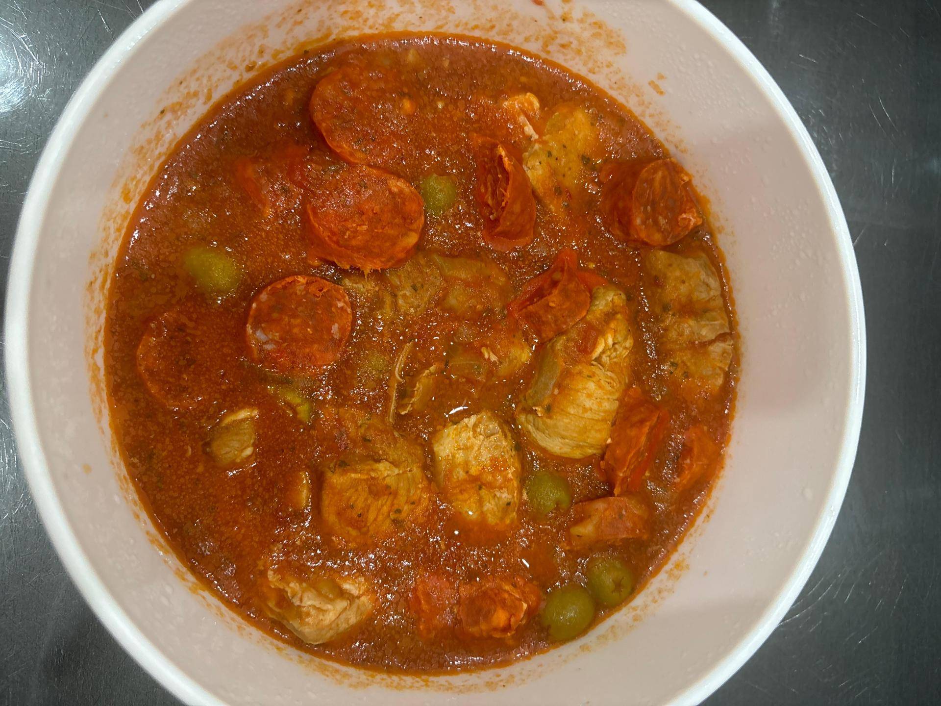 Sauté de porc au chorizo et olives - Recette Cookeo V3 | Moulinex