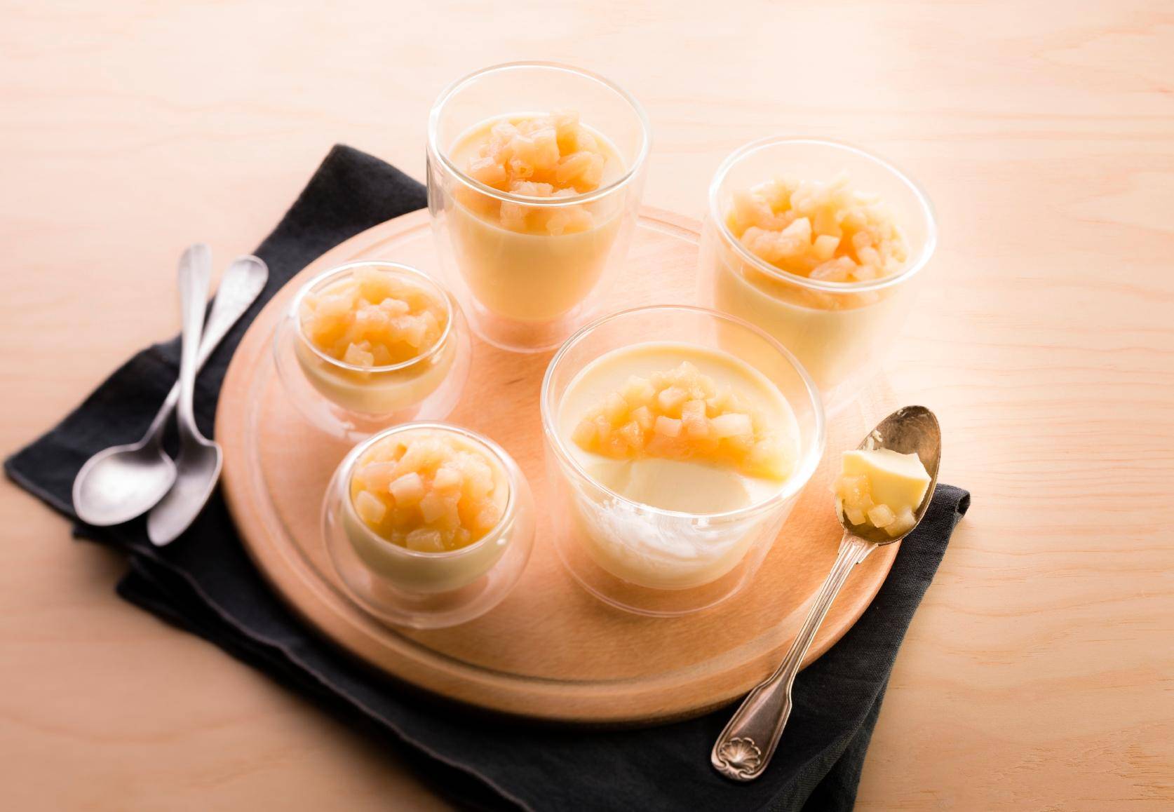 Pannacotta citron et poire - Recette Cookeo V3 Mini | Moulinex