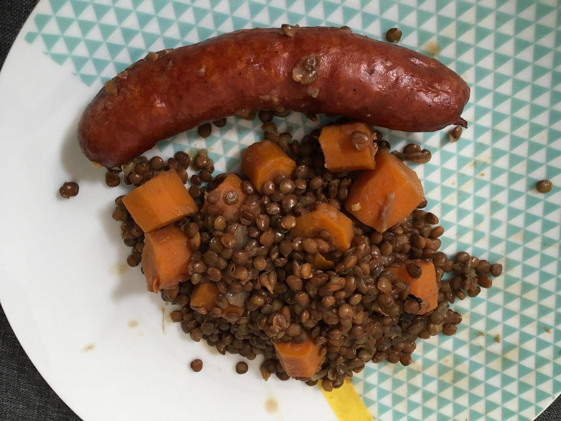 Saucisses lentilles vertes - Recette Cookeo | Moulinex