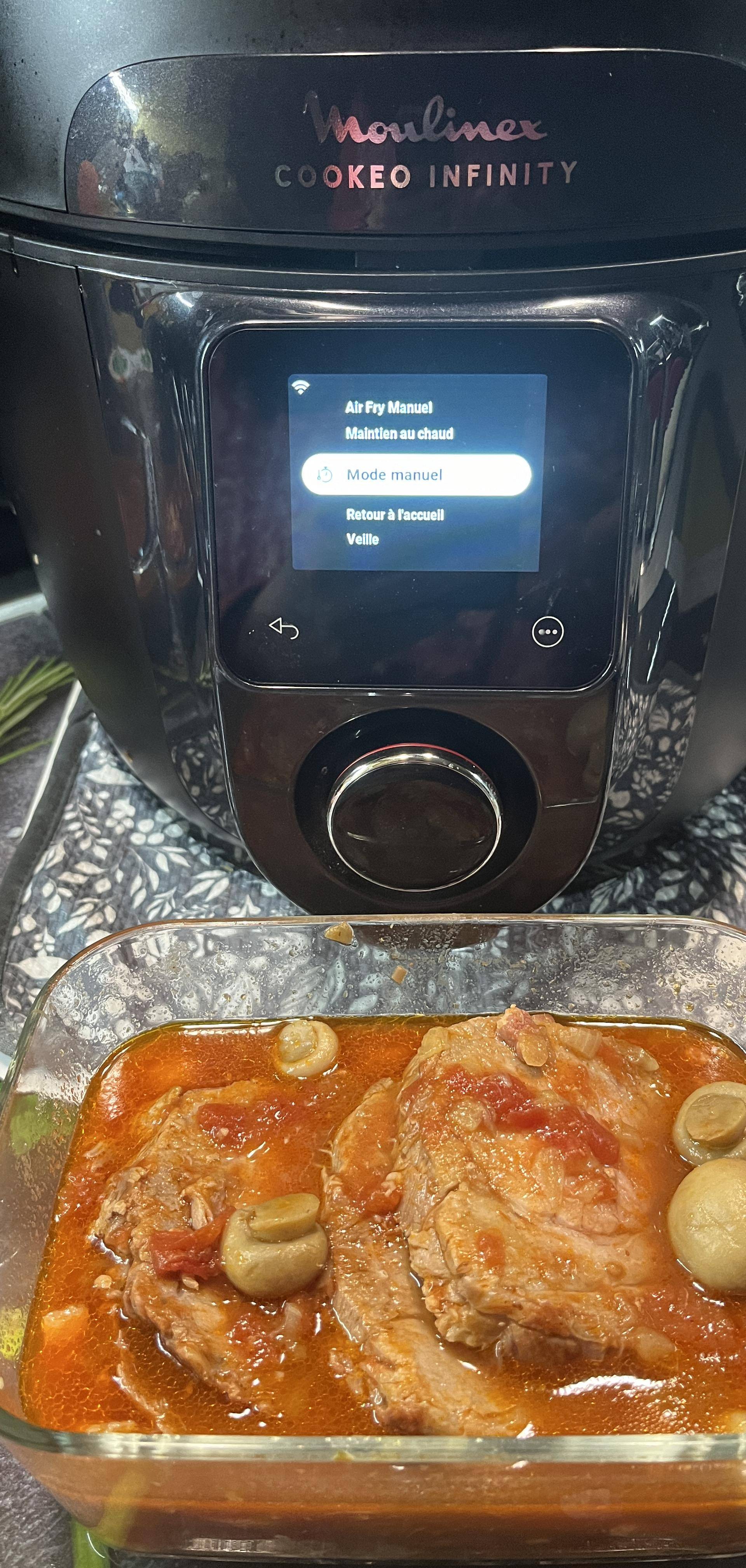 Rôti de porc aux légumes et champignons - Recette Cookeo | Moulinex