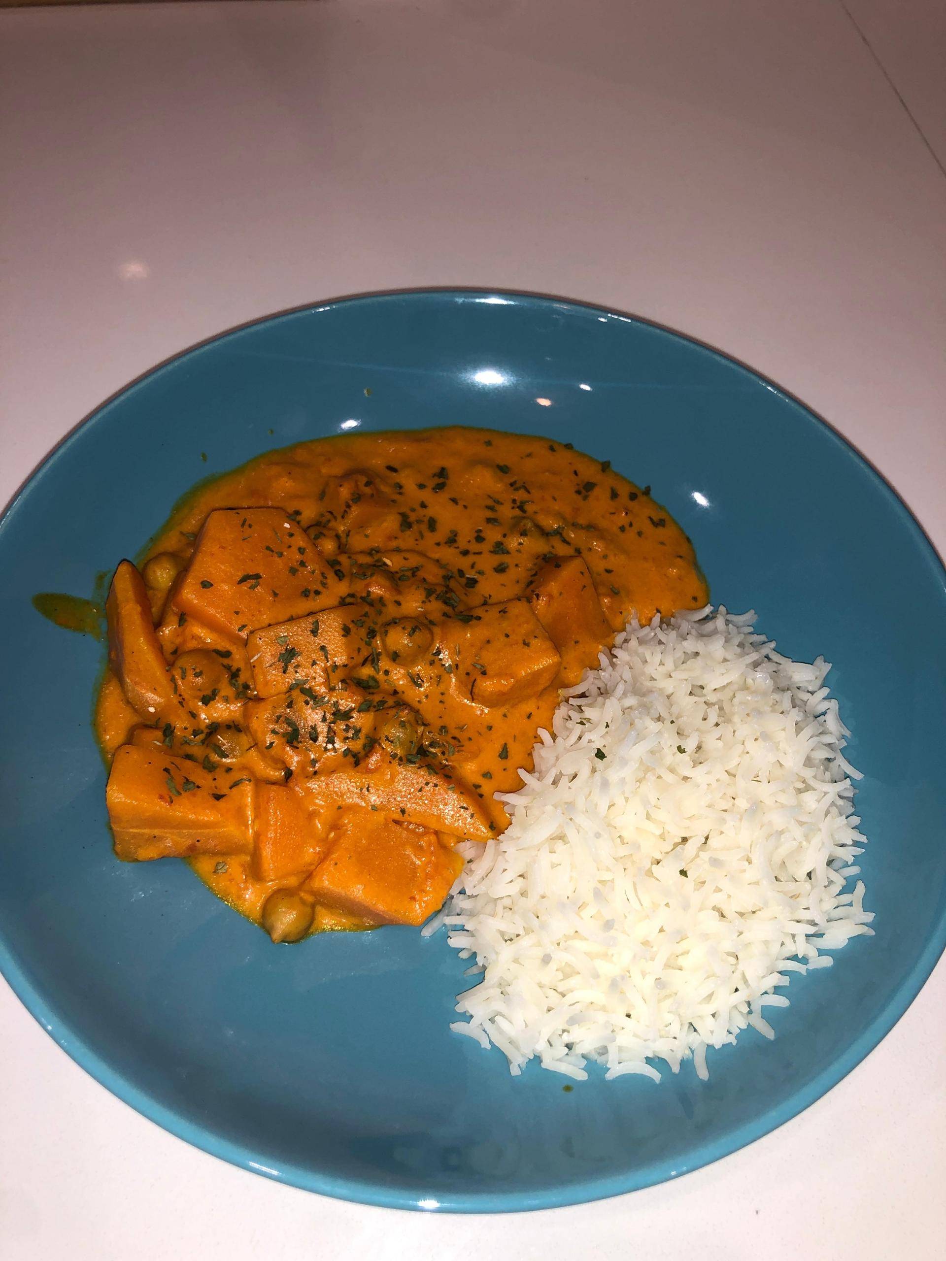 Curry de Butternut aux pois chiches - Recette Companion Connect XL | Moulinex