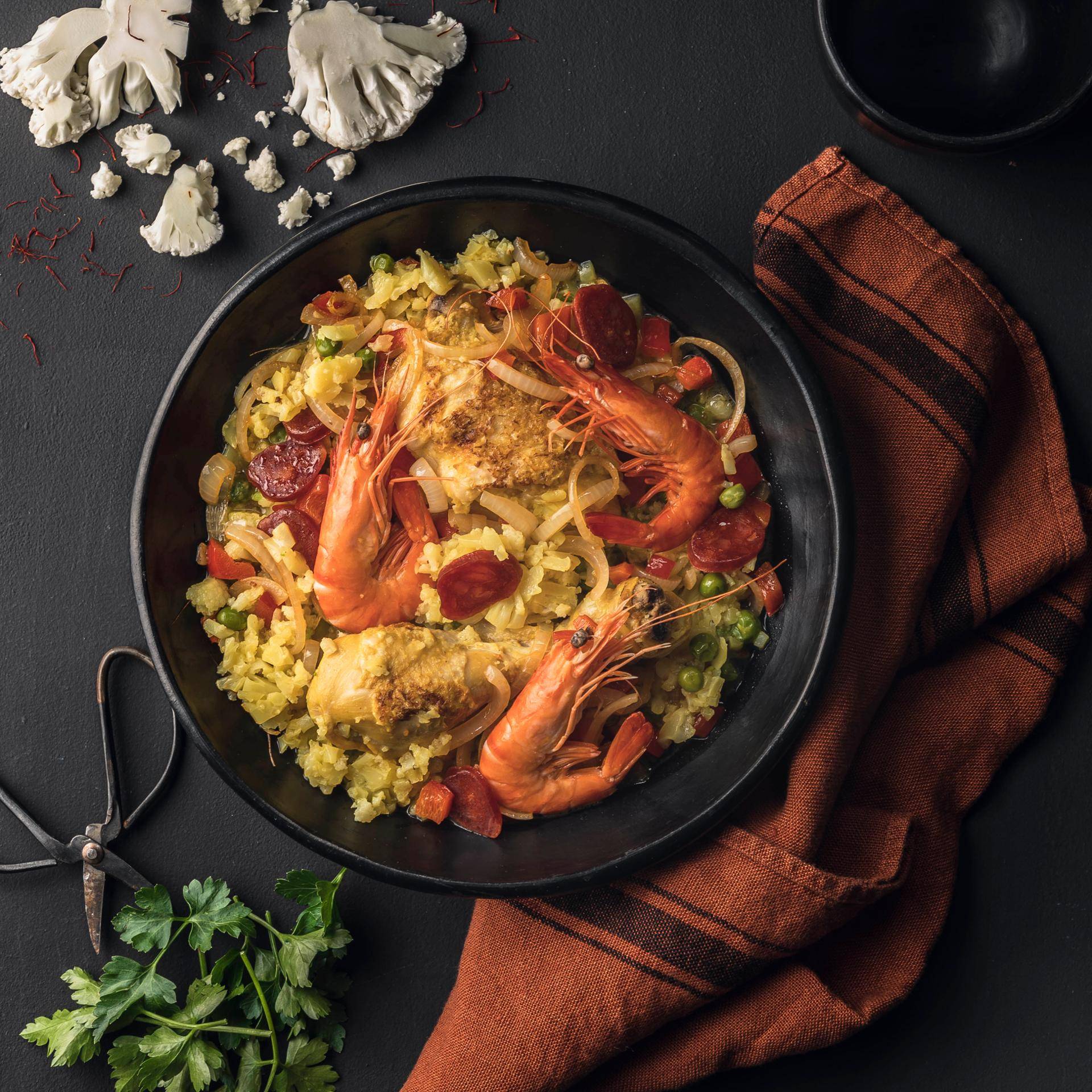 Bloemkoolpaella met saffraan - Recette Cookeo | Moulinex
