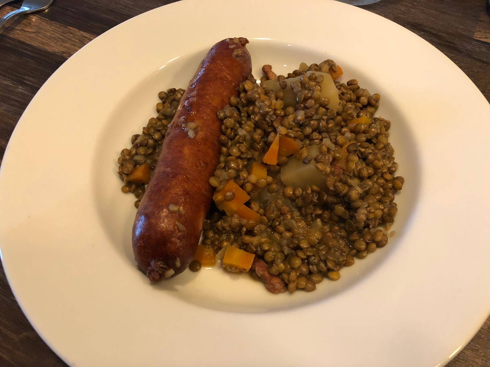 Lentilles et saucisses de Montbéliard - Recette Cookeo | Moulinex