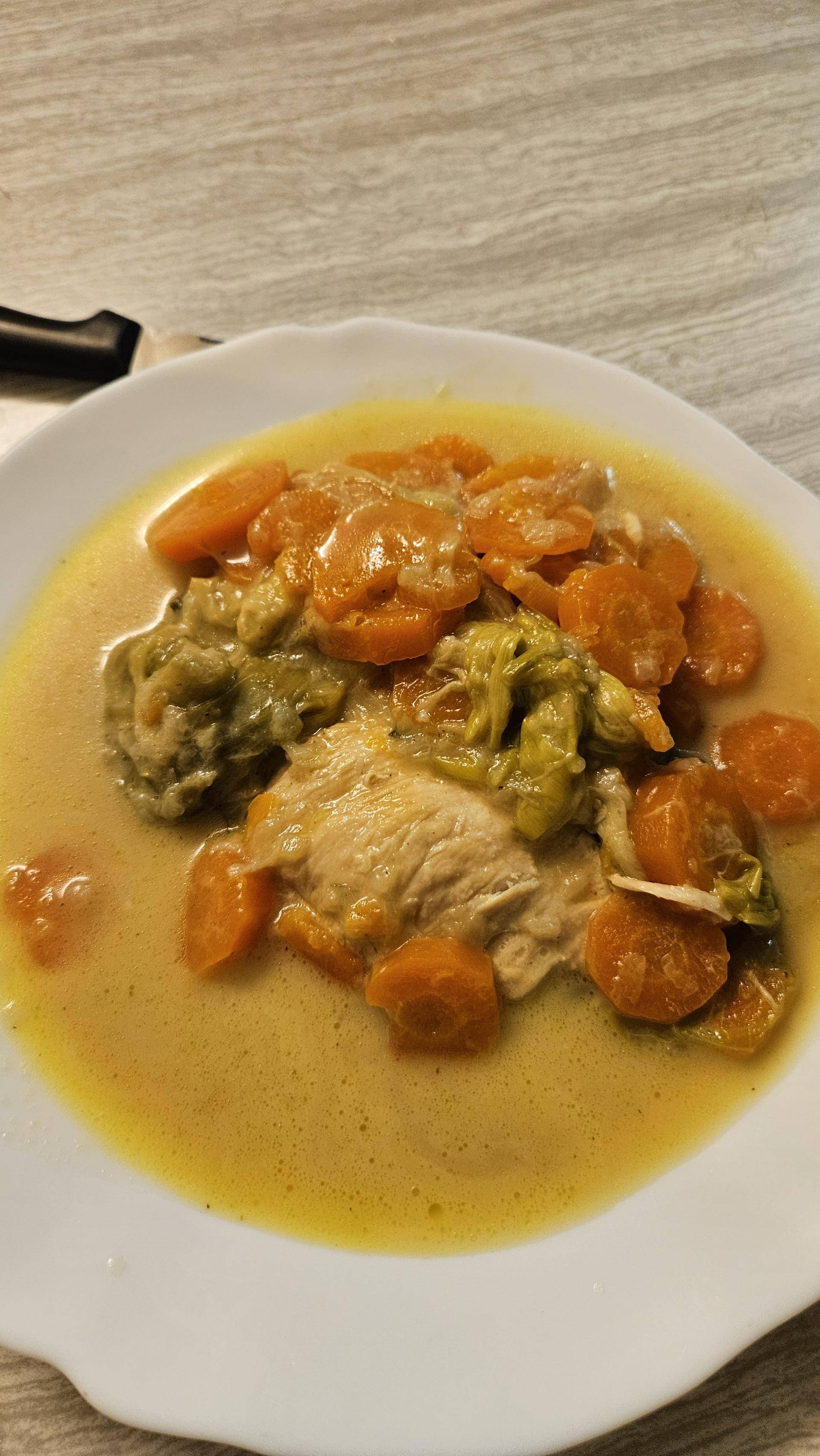 Escalopes de poulet carottes poireaux - Recette Cookeo | Moulinex