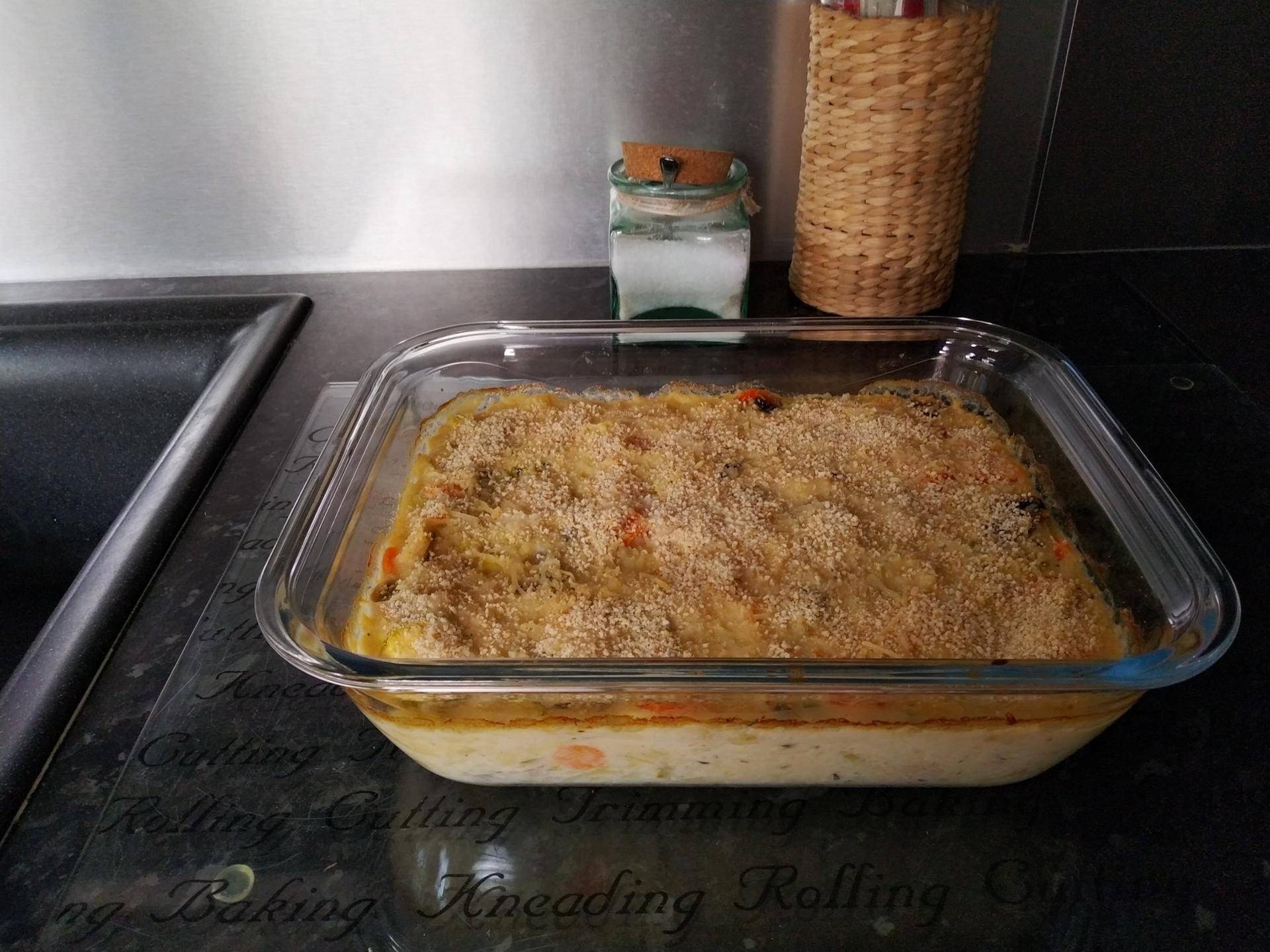 Gratin de poisson, champignons et légumes - Recette Companion Connect XL | Moulinex