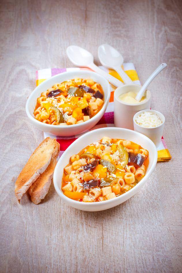 Soupe de légumes du soleil à la feta - Recette Perfectmix Cook | Moulinex