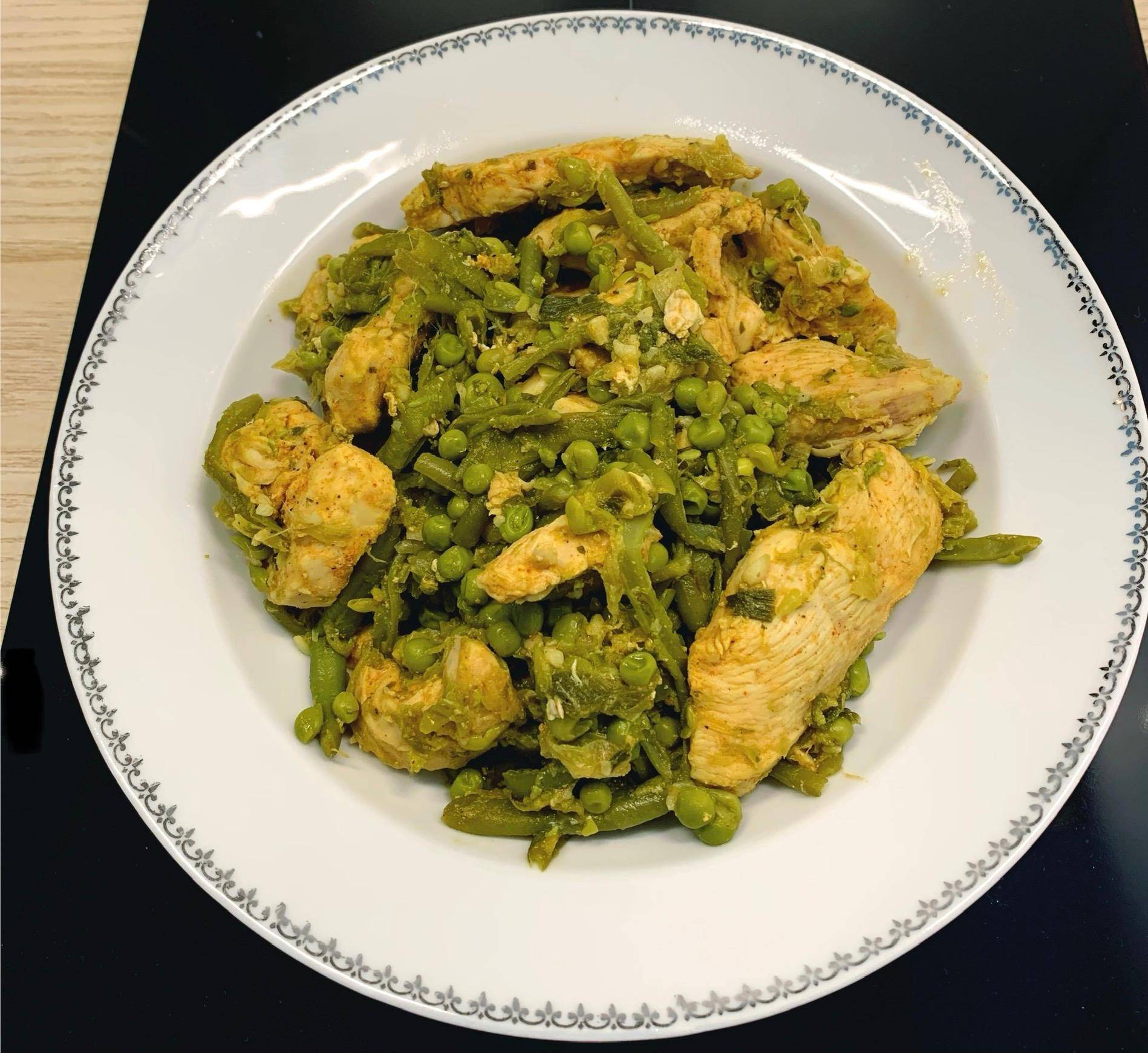 Wok de légumes vert et poulet express - Recette Cookeo V3 | Moulinex