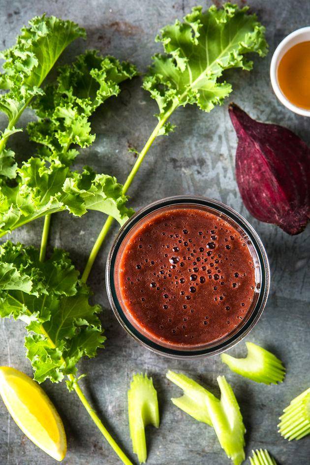 Smoothie purifiant détox chou kale et betterave - Recette Blend up | Moulinex
