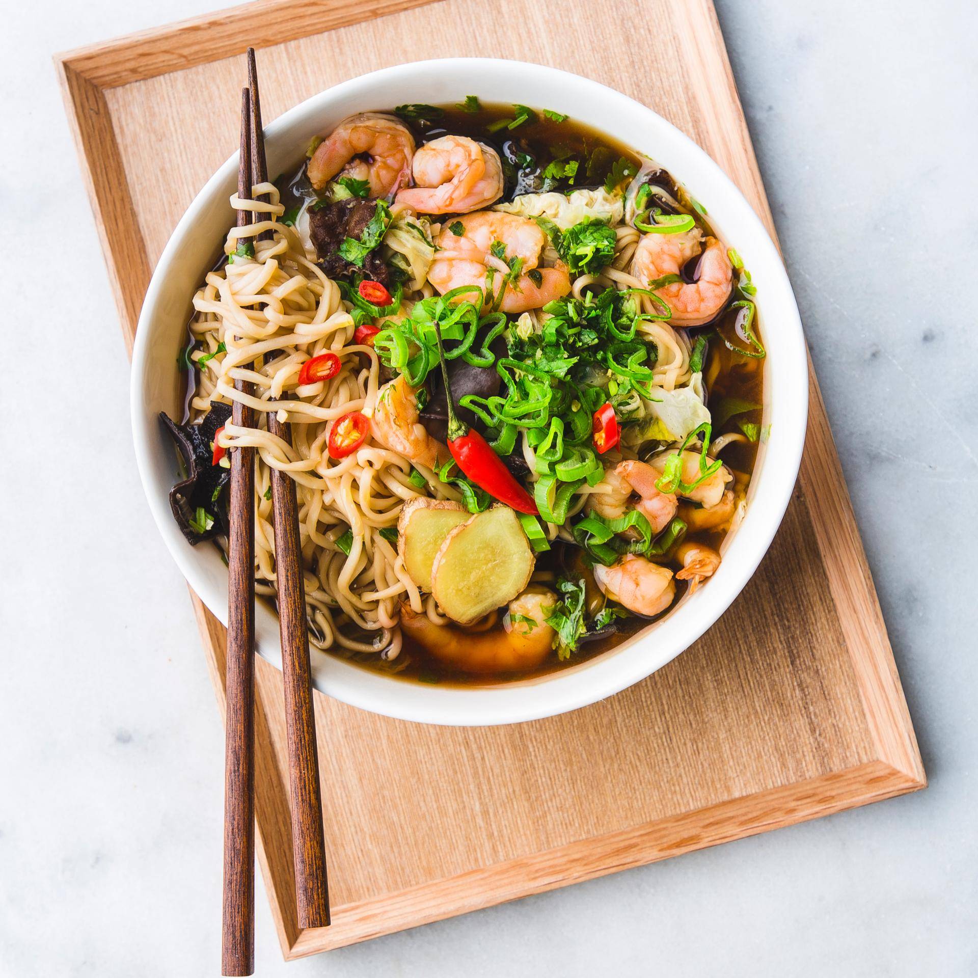 Bouillon asiatique aux crevettes - Recette Cuiseur vapeur | Moulinex