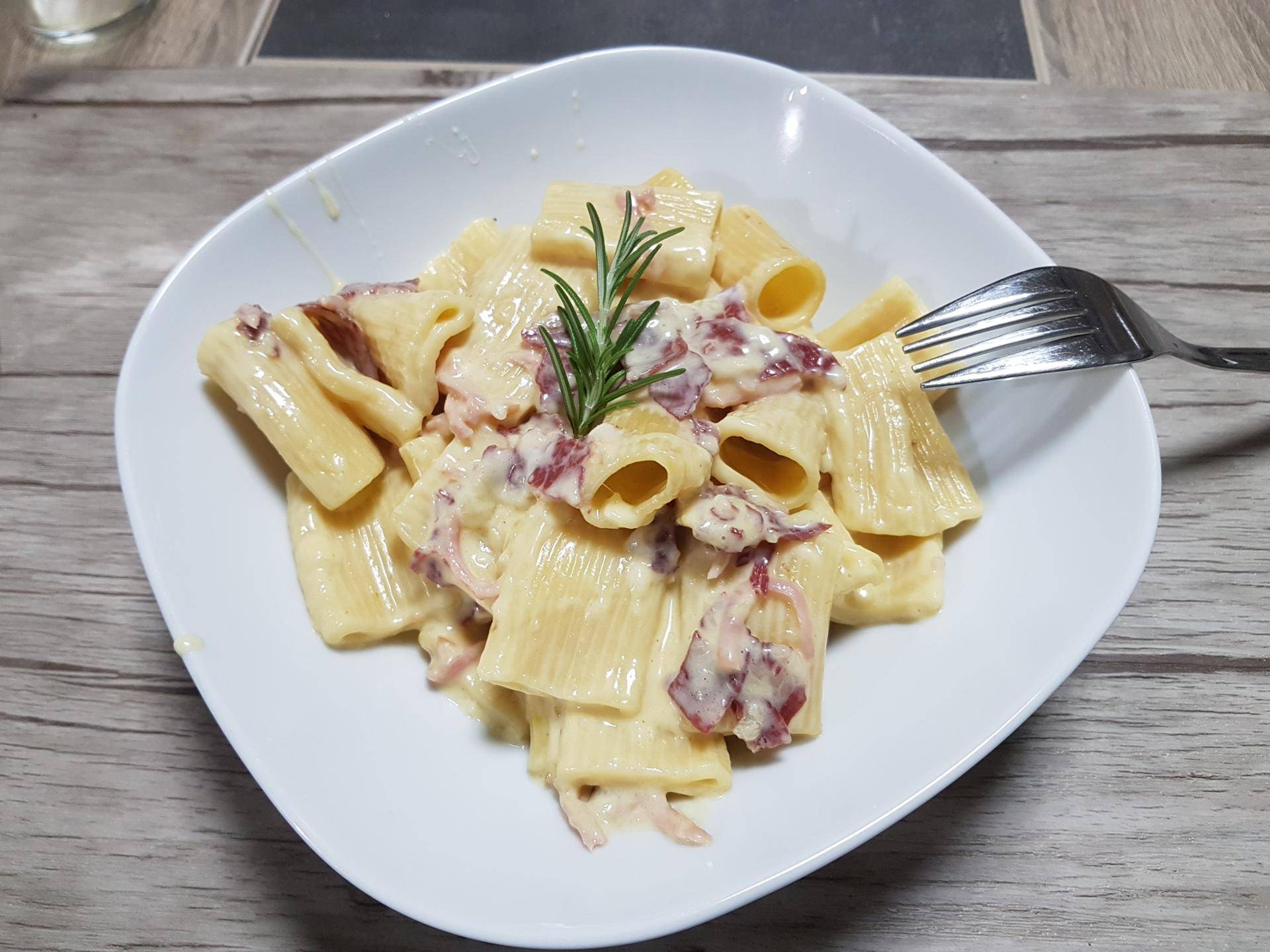 Rigatoni à la carbonara - Recette Cookeo | Moulinex