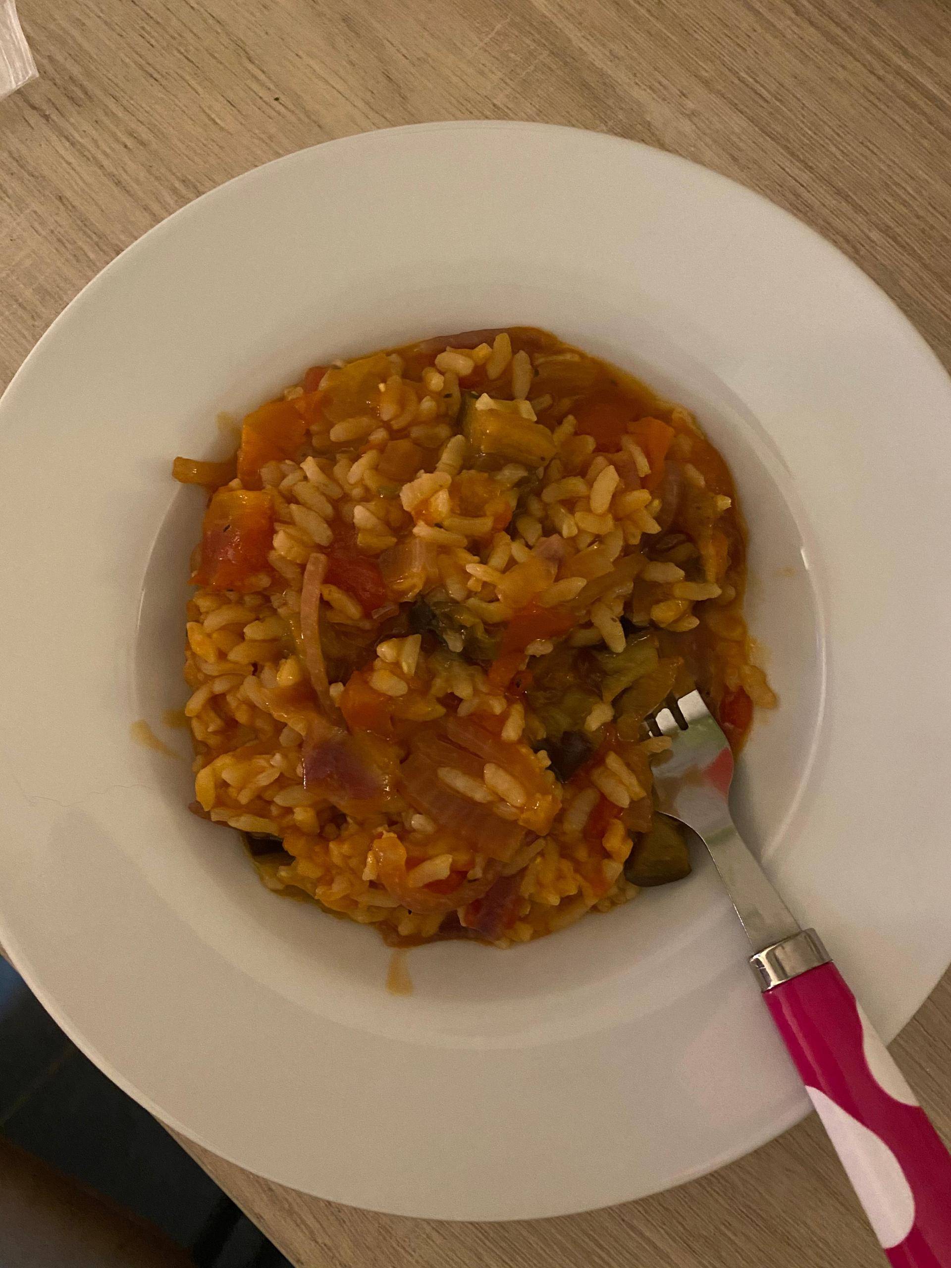 Risotto aubergines tomates - Recette Cookeo | Moulinex