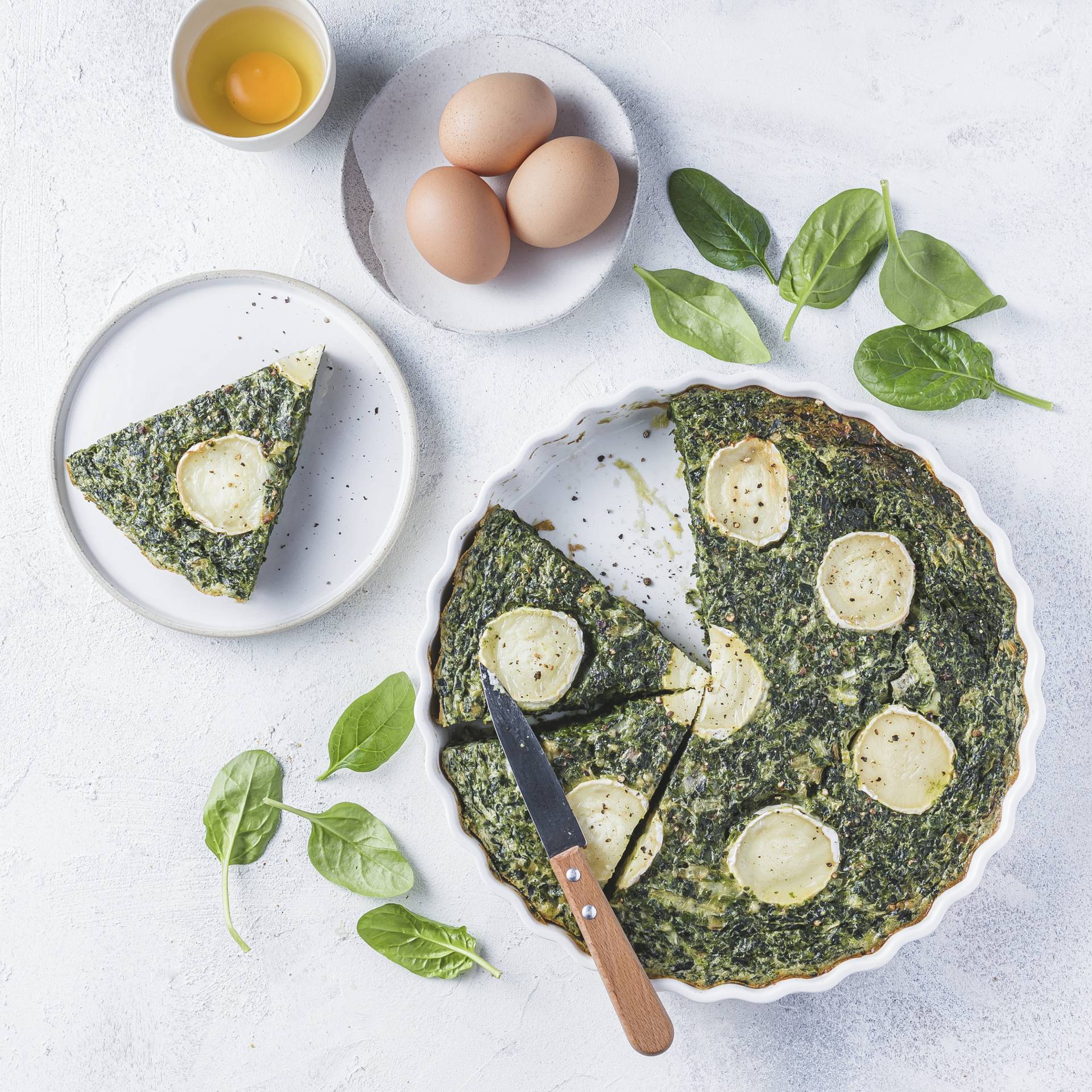 Quiche sans pâte épinards chèvre - Recette Companion Connect XL | Moulinex