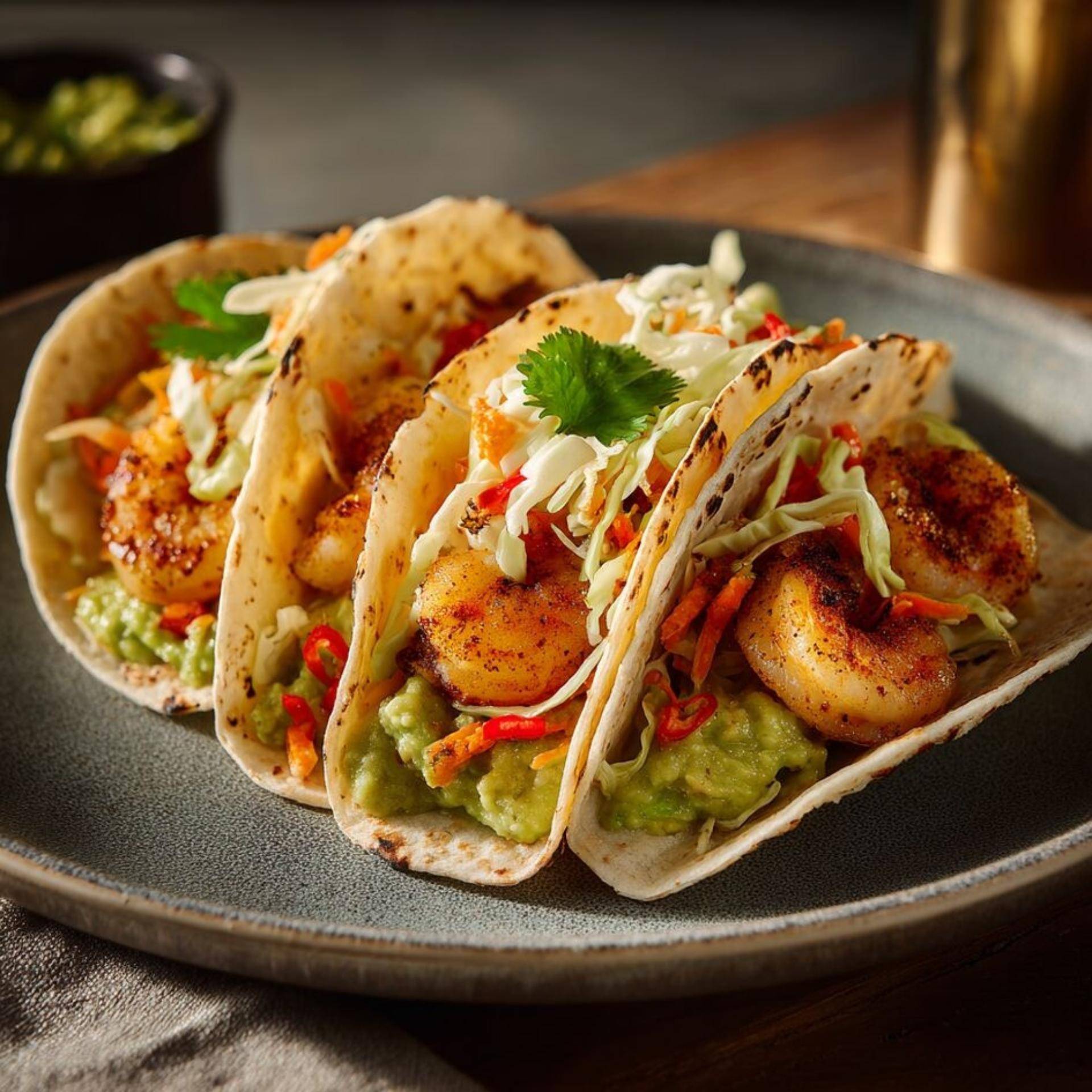 Fajitas de crevettes, guacamole - Recette Companion Connect | Moulinex