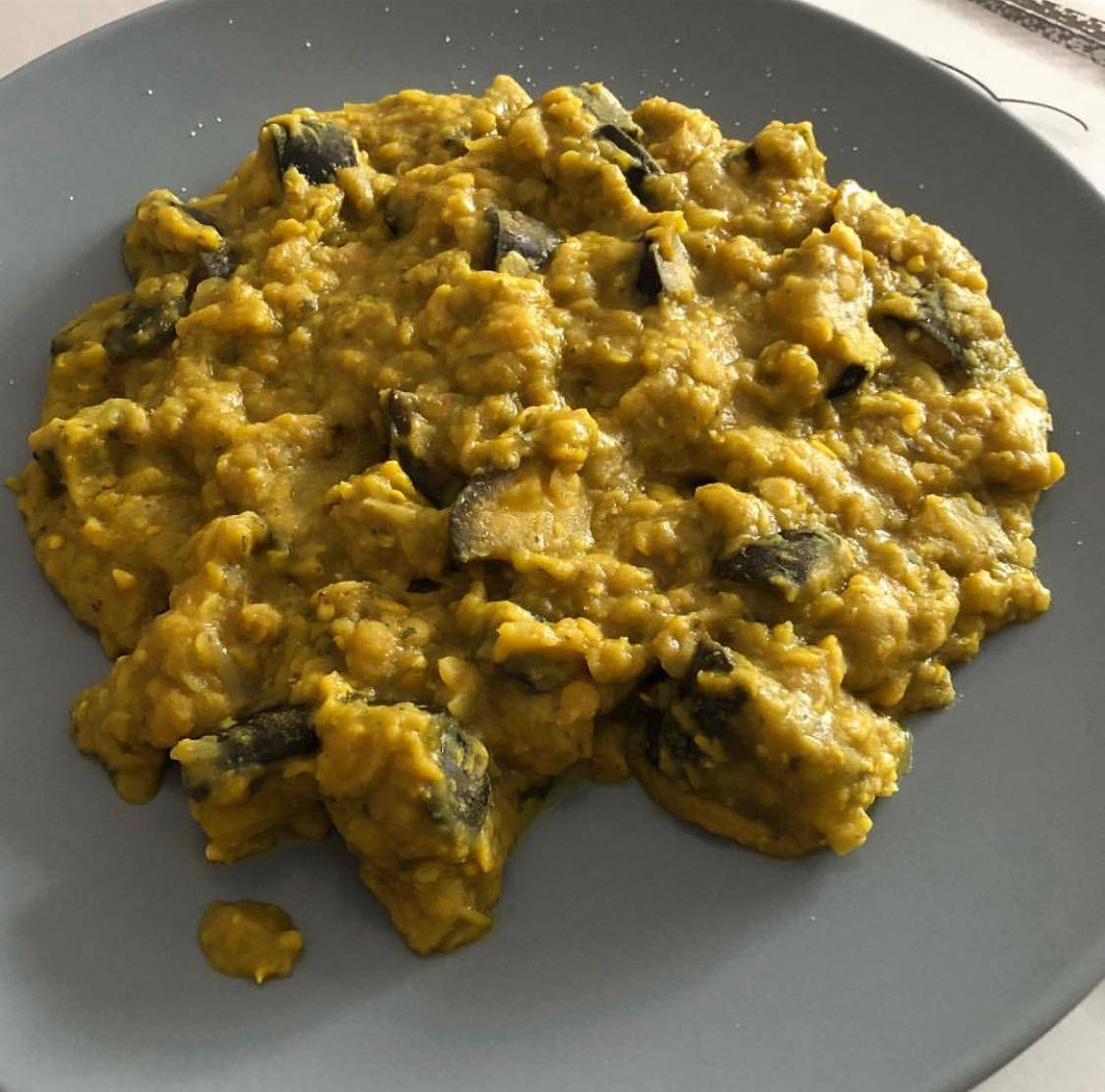 Dhal d’aubergine et lentilles corail - Recette Companion | Moulinex