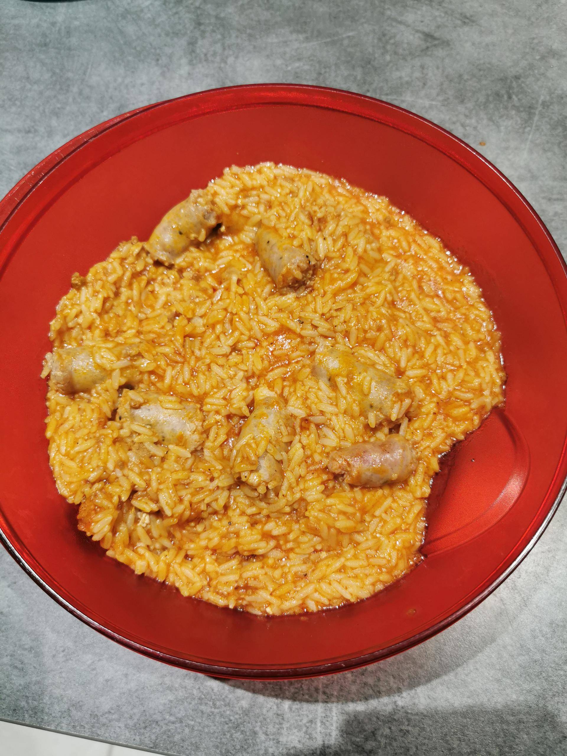 Riz à la sauce tomate et chipolatas - Recette Cookeo V3 | Moulinex