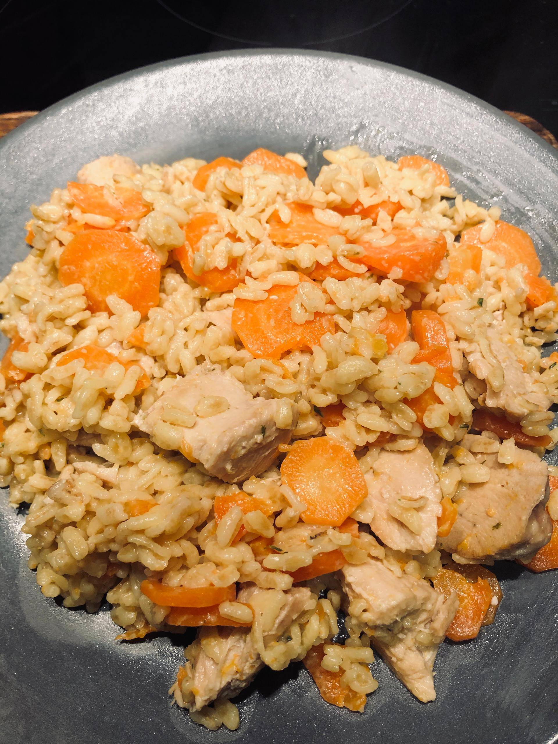 Poulet avec blé aux carottes - Recette Cookeo | Moulinex