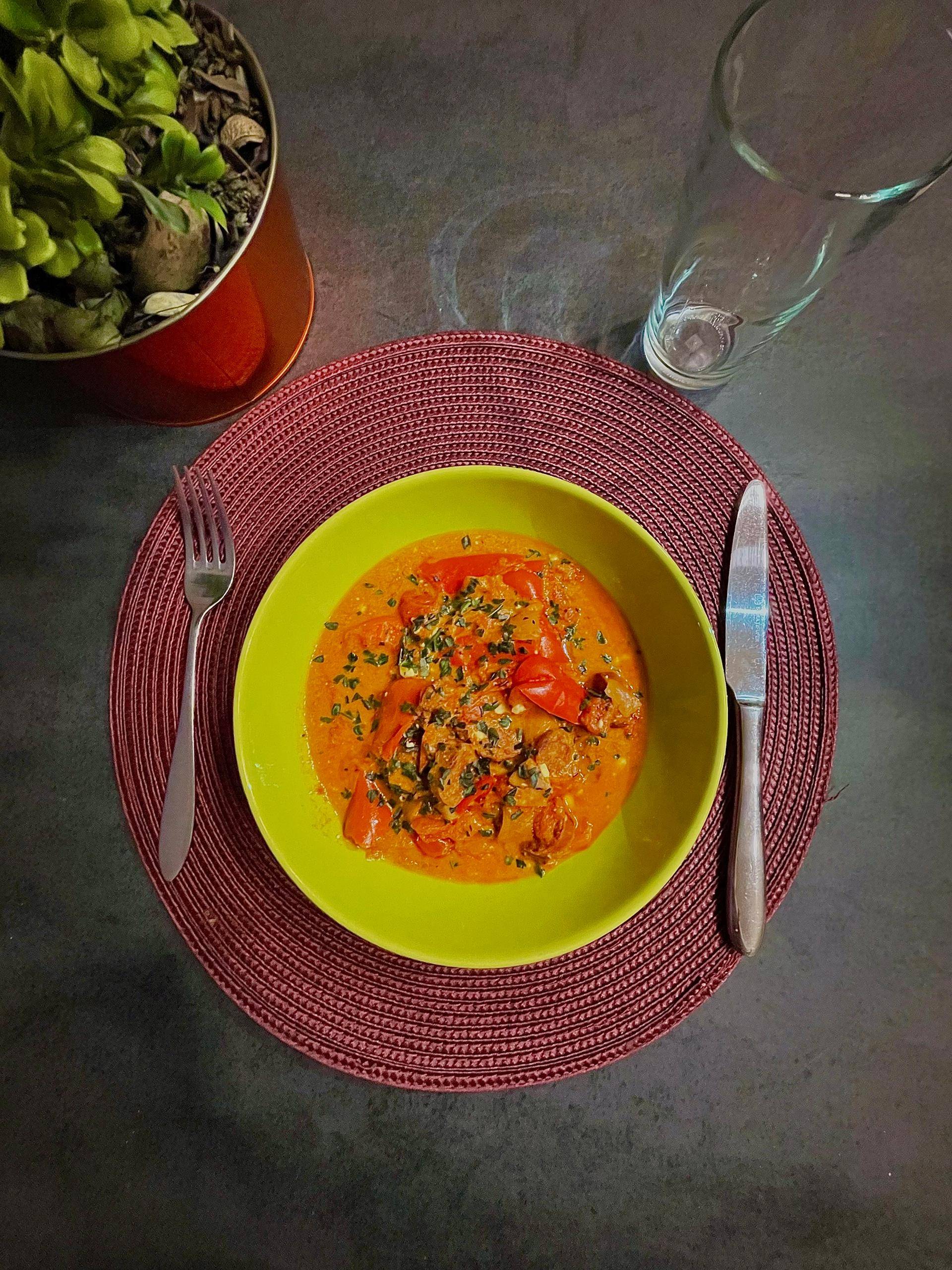 Piperade au chorizo et à la féta - Recette Cookeo | Moulinex
