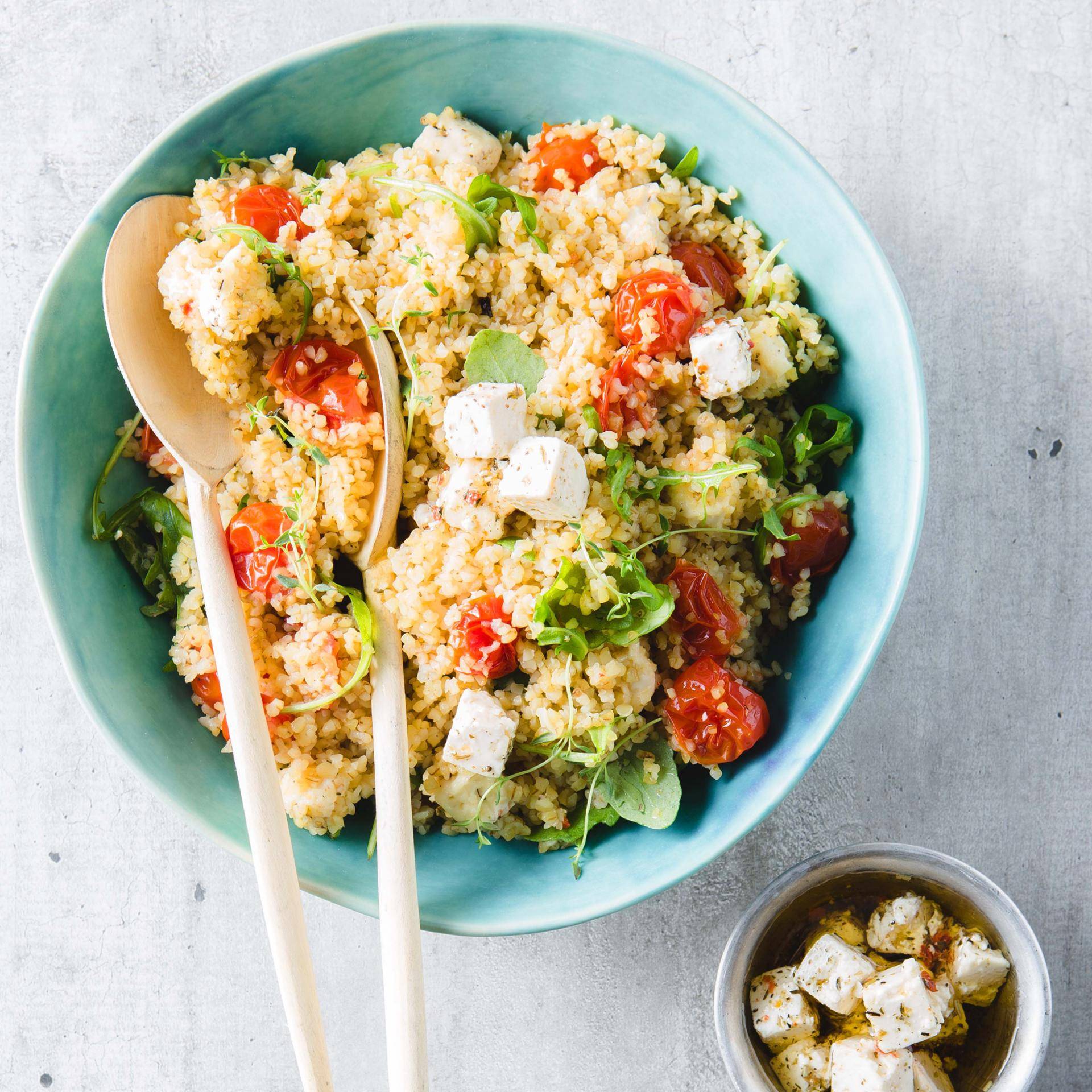 Boulgour à la feta et tomates cerises - Recette Cuiseur vapeur | Moulinex