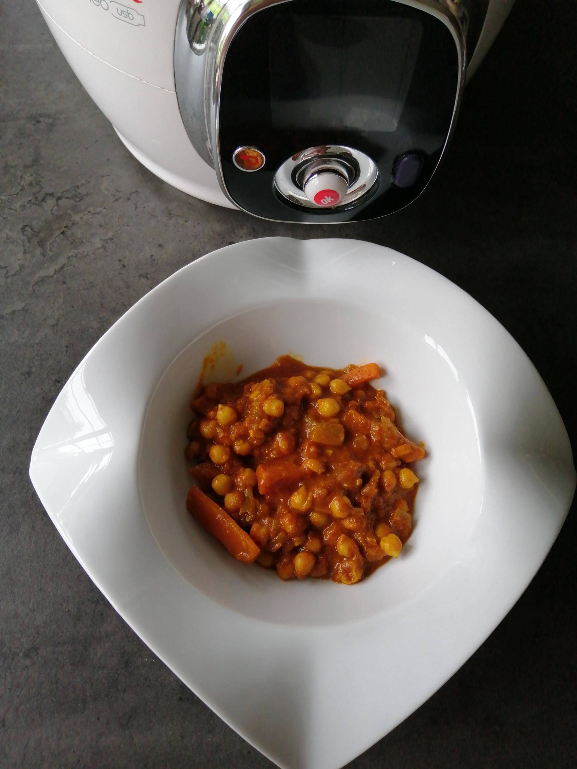 Tajine carottes courgettes pois chiches - Recette Cookeo | Moulinex
