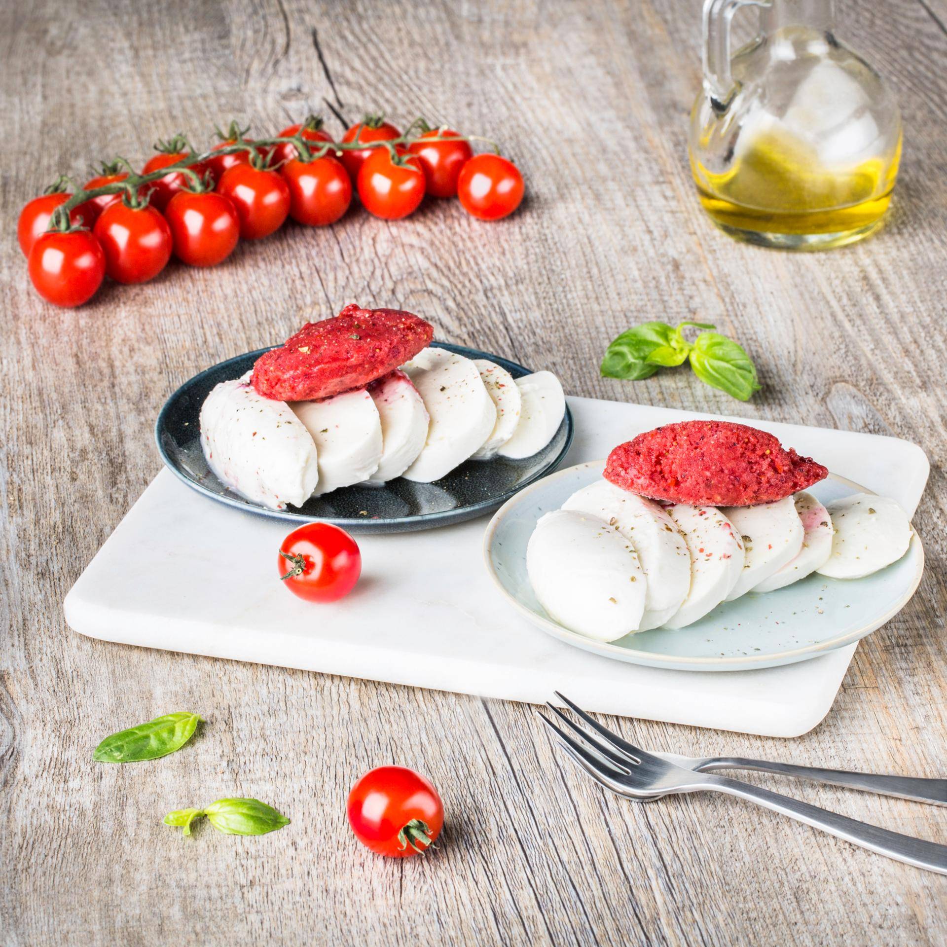 Mozzarella et sorbet tomate fruits rouges - Recette Companion | Moulinex