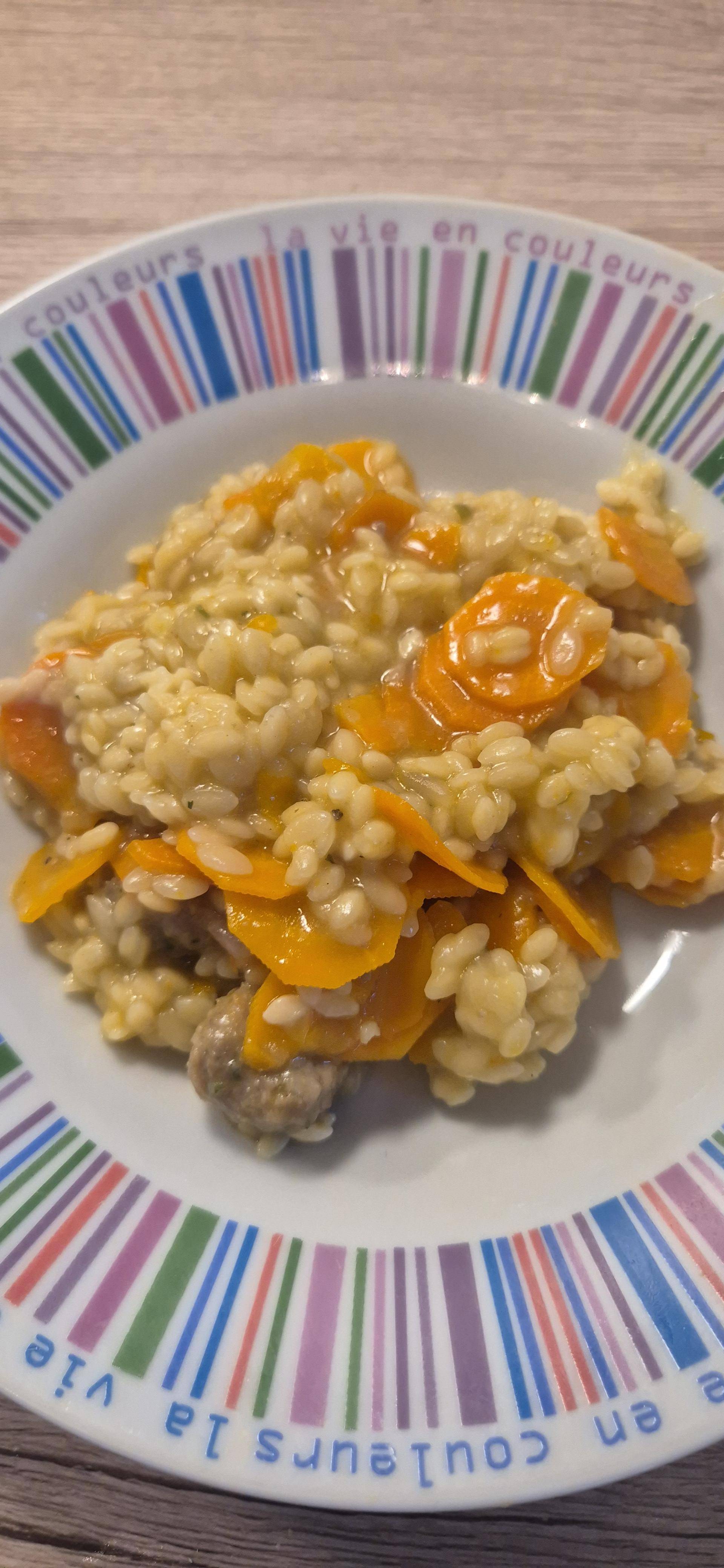 Orzo carottes oignons chipolata - Recette Companion Connect XL | Moulinex