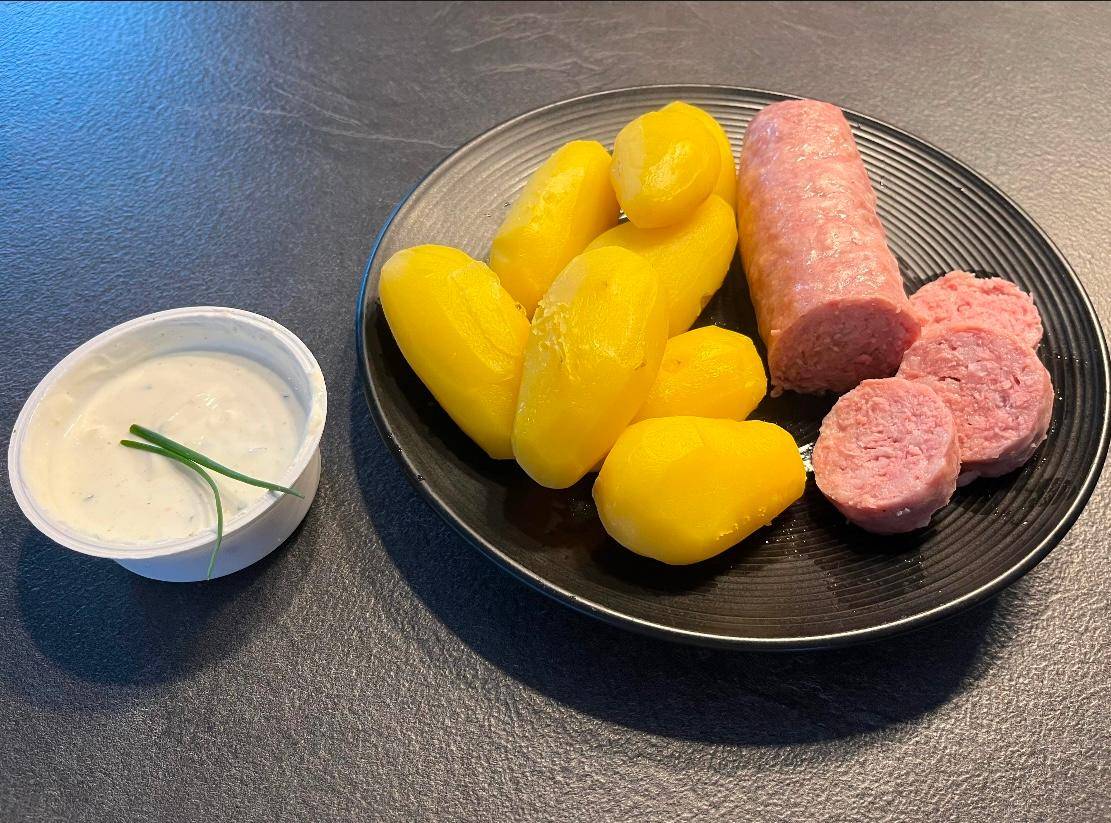 Saucisson à cuire et pommes de terre - Recette Companion Connect XL | Moulinex