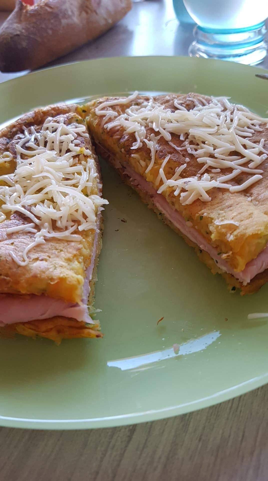 Pancake courgette façon croque - Recette Companion Connect XL | Moulinex