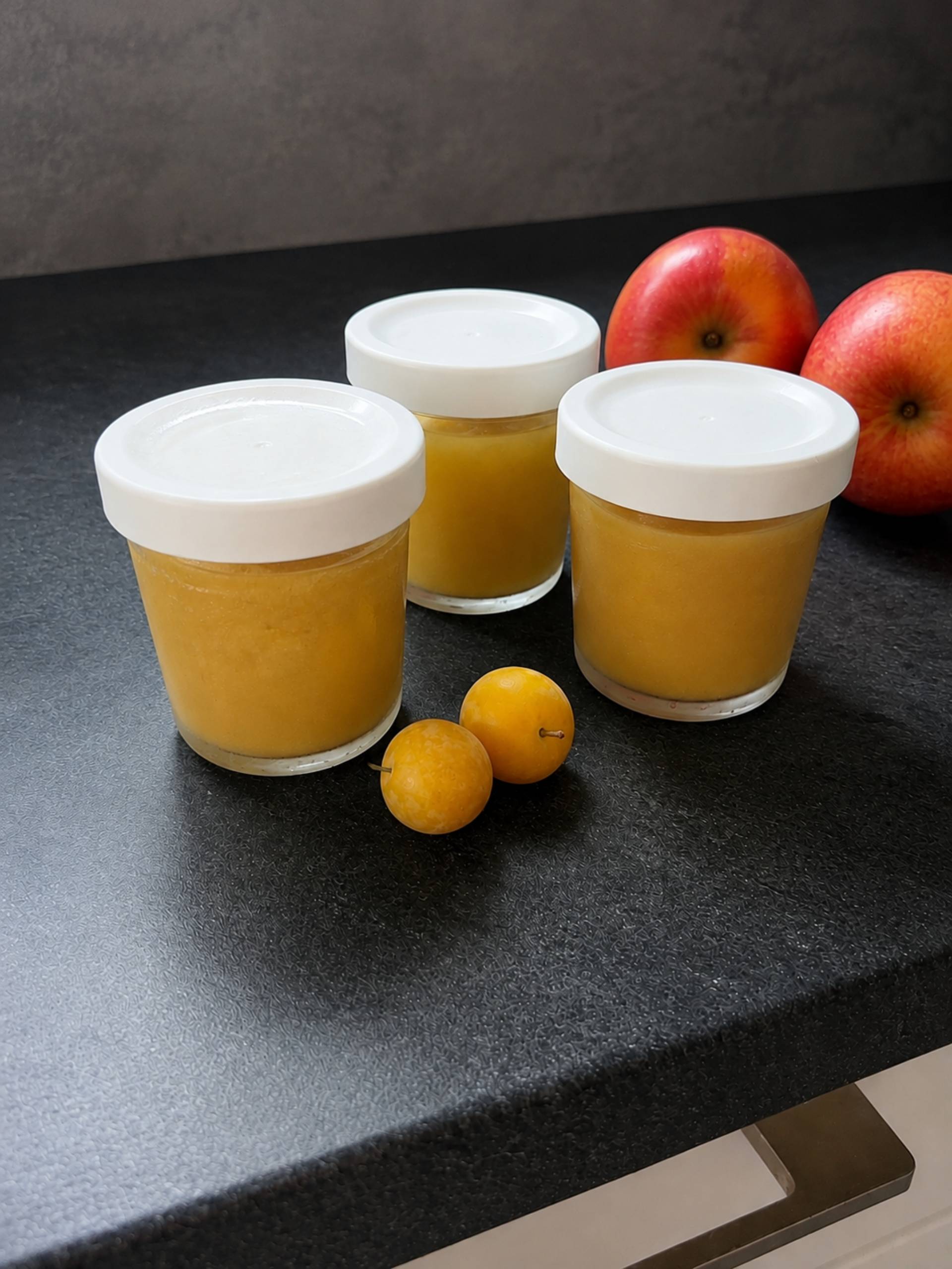 Compote bébé pomme mirabelle - Recette Companion XL | Moulinex