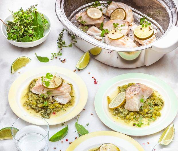 Cabillaud vapeur, mijoté de légumes - Recette Companion | Moulinex