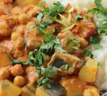 Curry de courgettes et pois chiches - Recette Cookeo | Moulinex