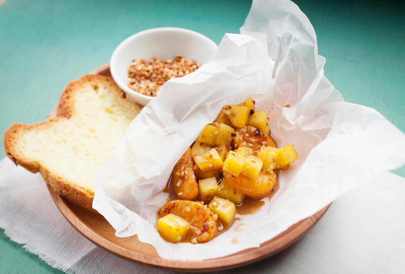 Papillotten ananas mandarijn - Recette Cookeo | Moulinex