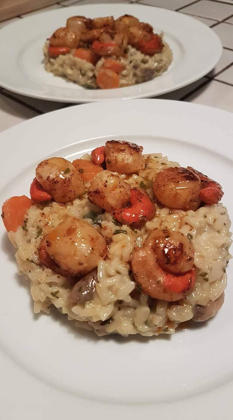 Risotto de légumes aux saint jacques - Recette Cookeo | Moulinex