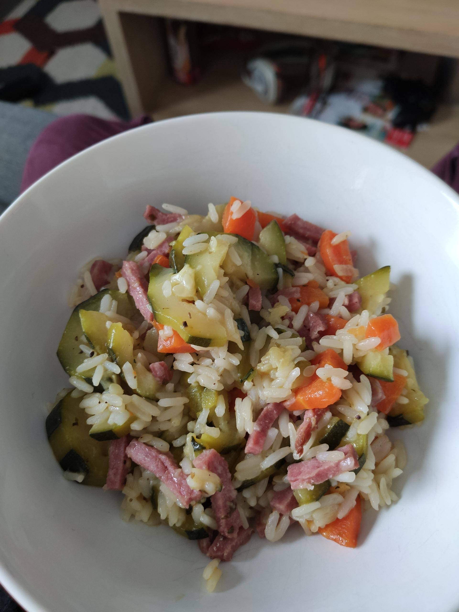 Riz carottes-courgettes et bacon - Recette Cookeo V3 | Moulinex
