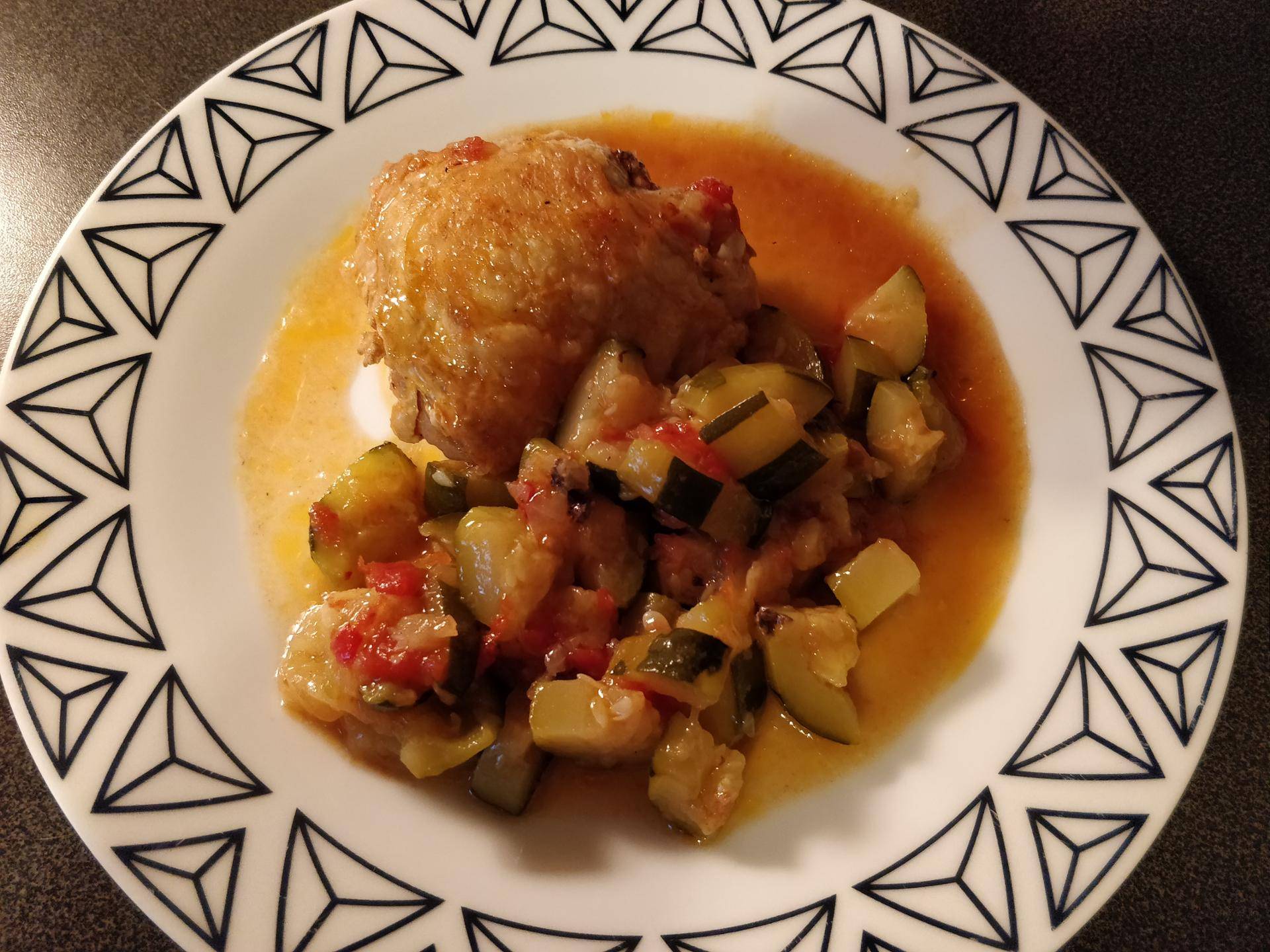 Poulet aux courgettes et tomates - Recette Cookeo | Moulinex
