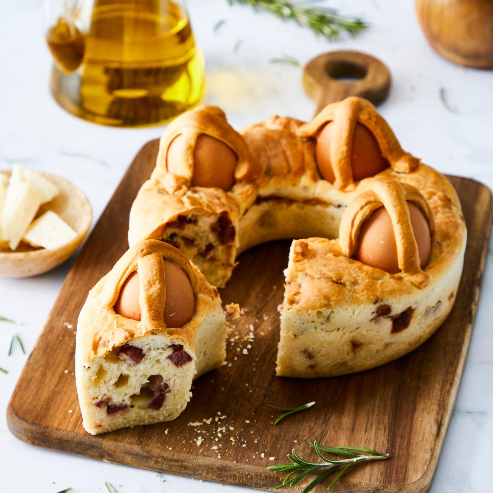 Pain casatiello au jambon - Recette Easy Fry Mega | Moulinex