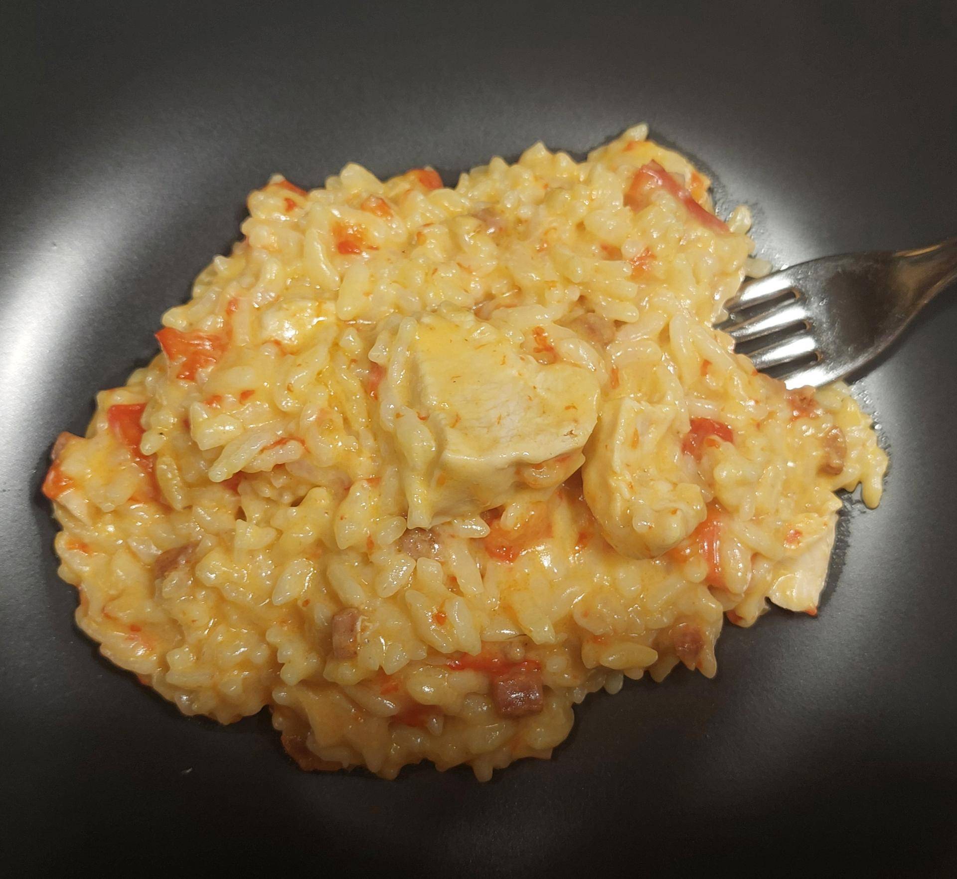 Risotto poulet chorizo crémeux - Recette Cookeo | Moulinex