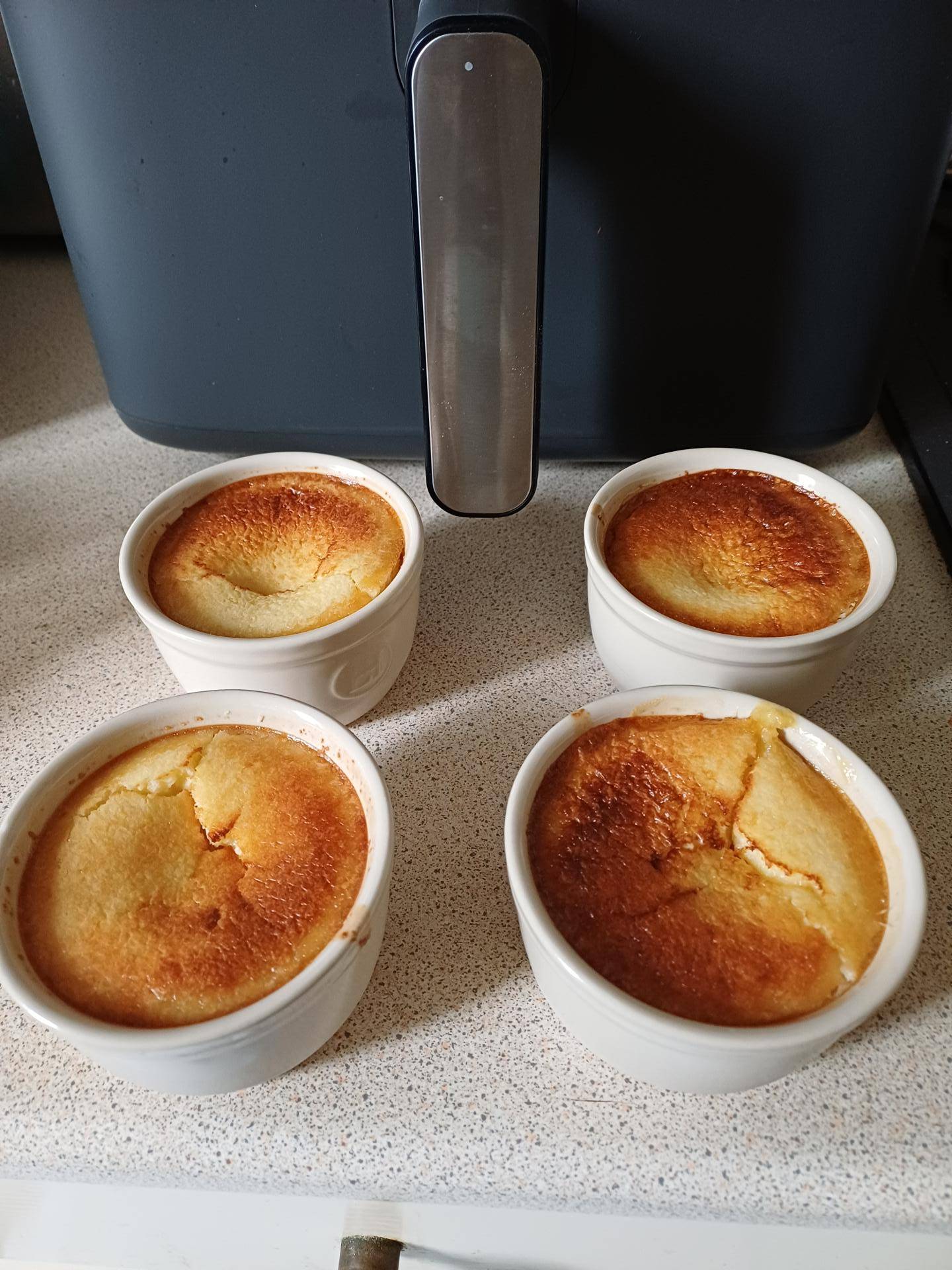 Flan individuel coco - Recette Easy Fry Mega | Moulinex