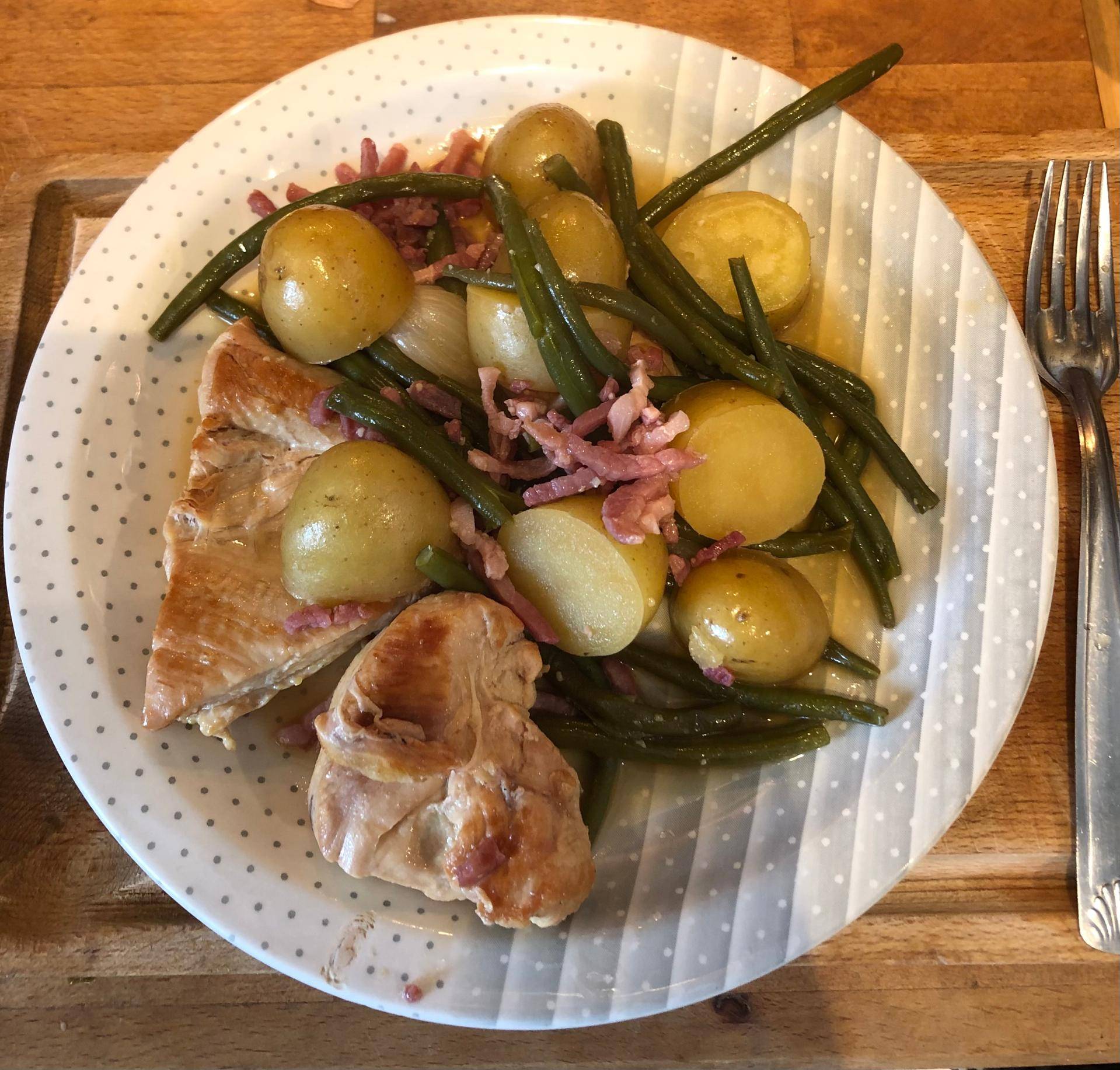 Poulet, Haricots verts et pommes de terre granaille - Recette Cookeo V3 | Moulinex