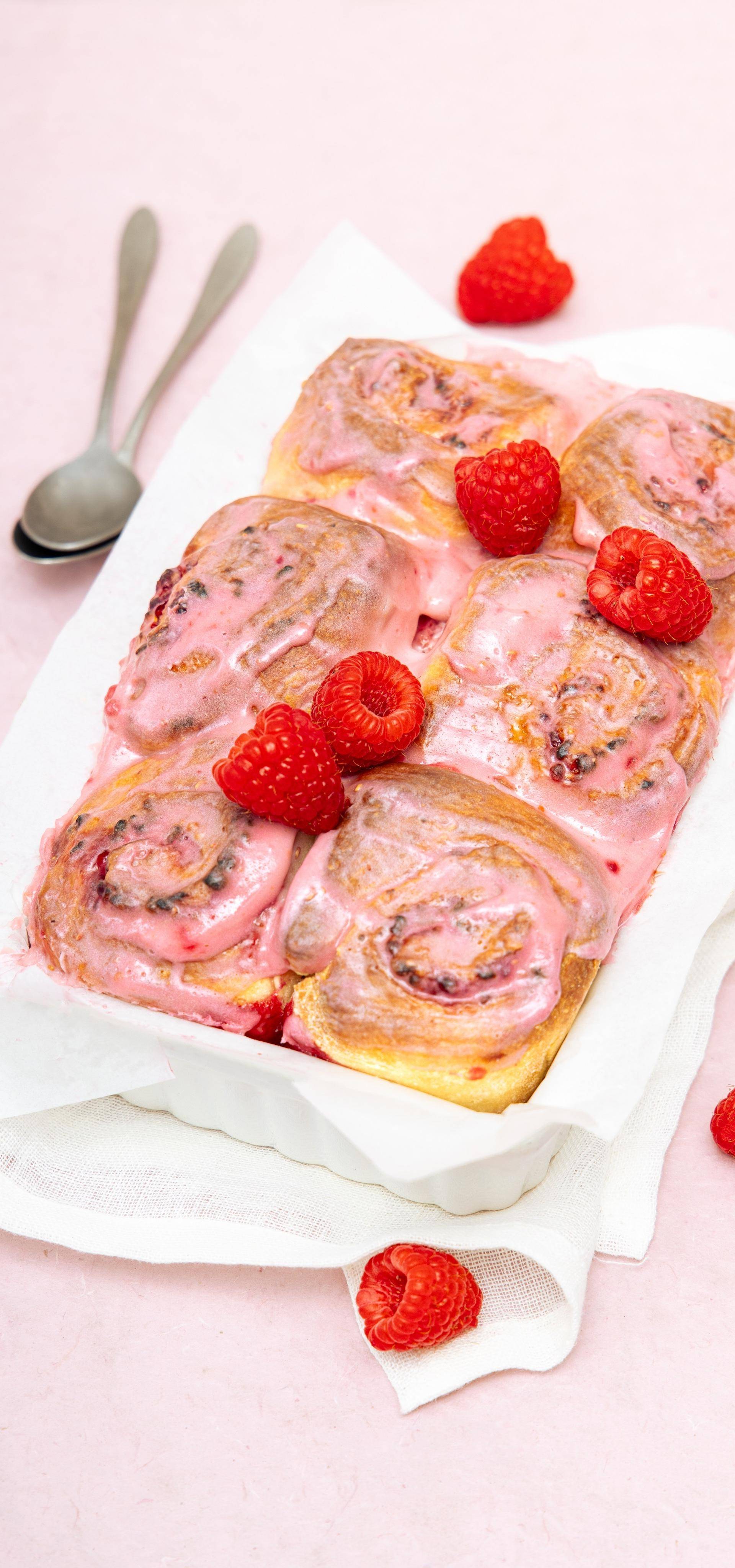 Rolls roses à la framboise - Recette Easy Fry Compact | Moulinex