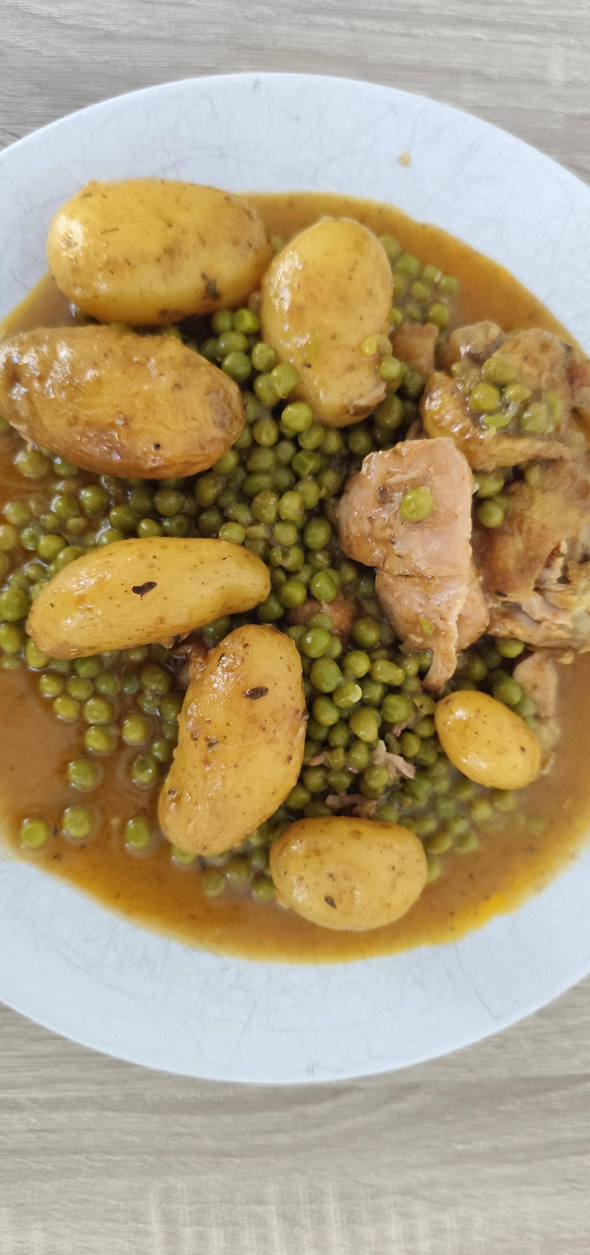 Poulet au petit pois et pomme de terre - Recette Cookeo Infinity Autostir | Moulinex