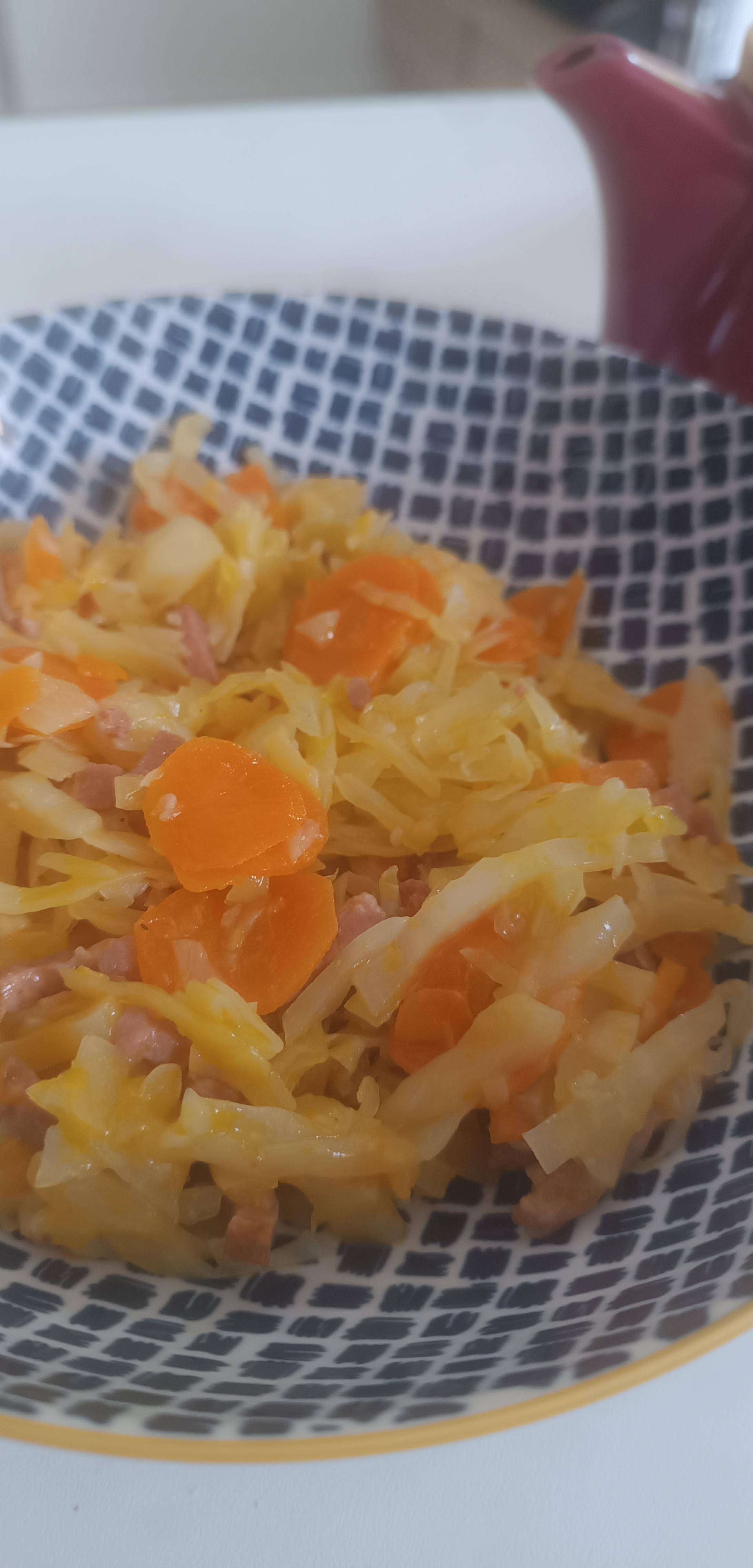 Mijoté de chou et carottes aux lardons - Recette Companion Connect XL | Moulinex