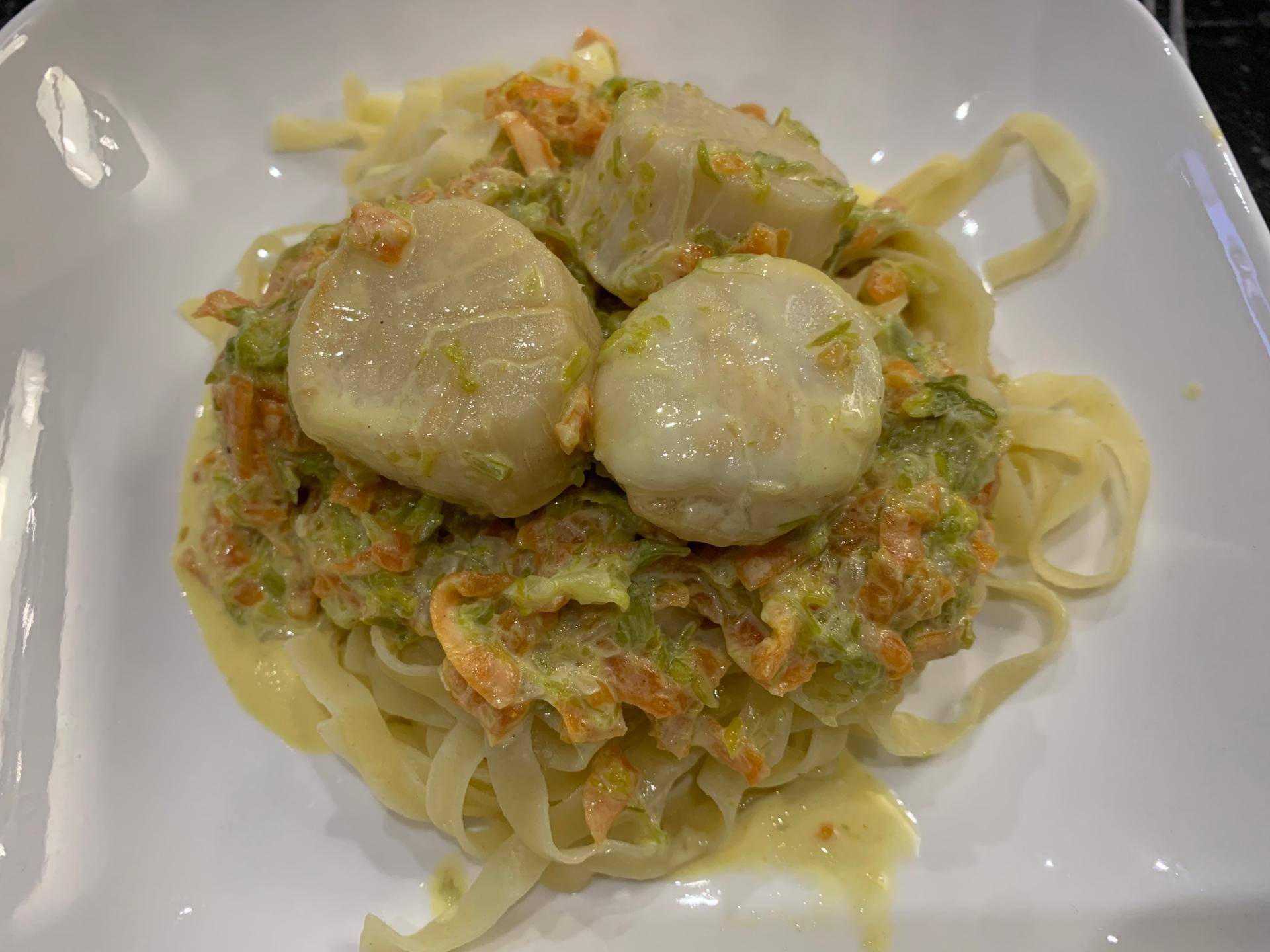 Tagliatelles st Jacques poireaux et carottes - Recette Cookeo V3 | Moulinex