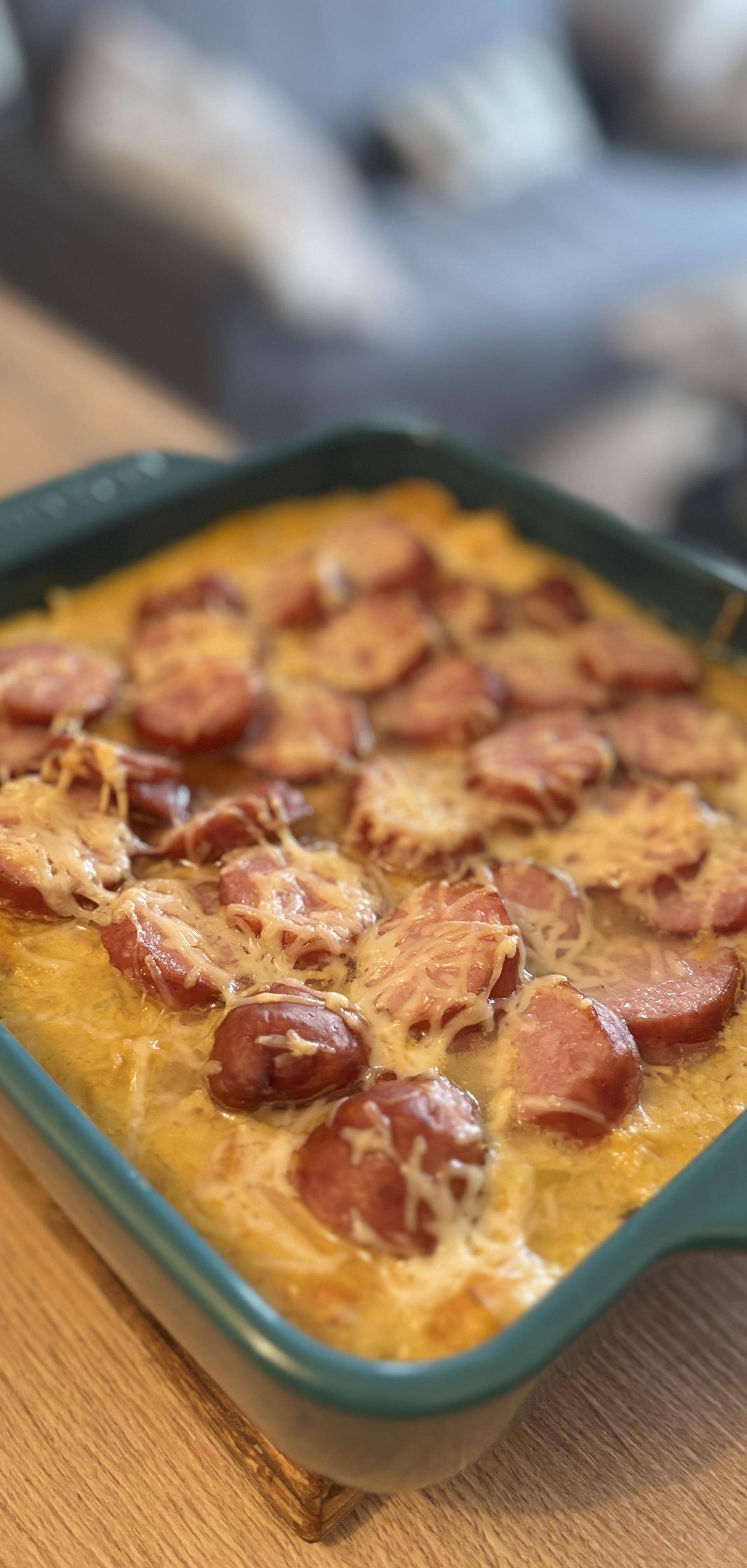 Gratin de butternut, carotte et pommes de terre avec saucisses - Recette Companion | Moulinex