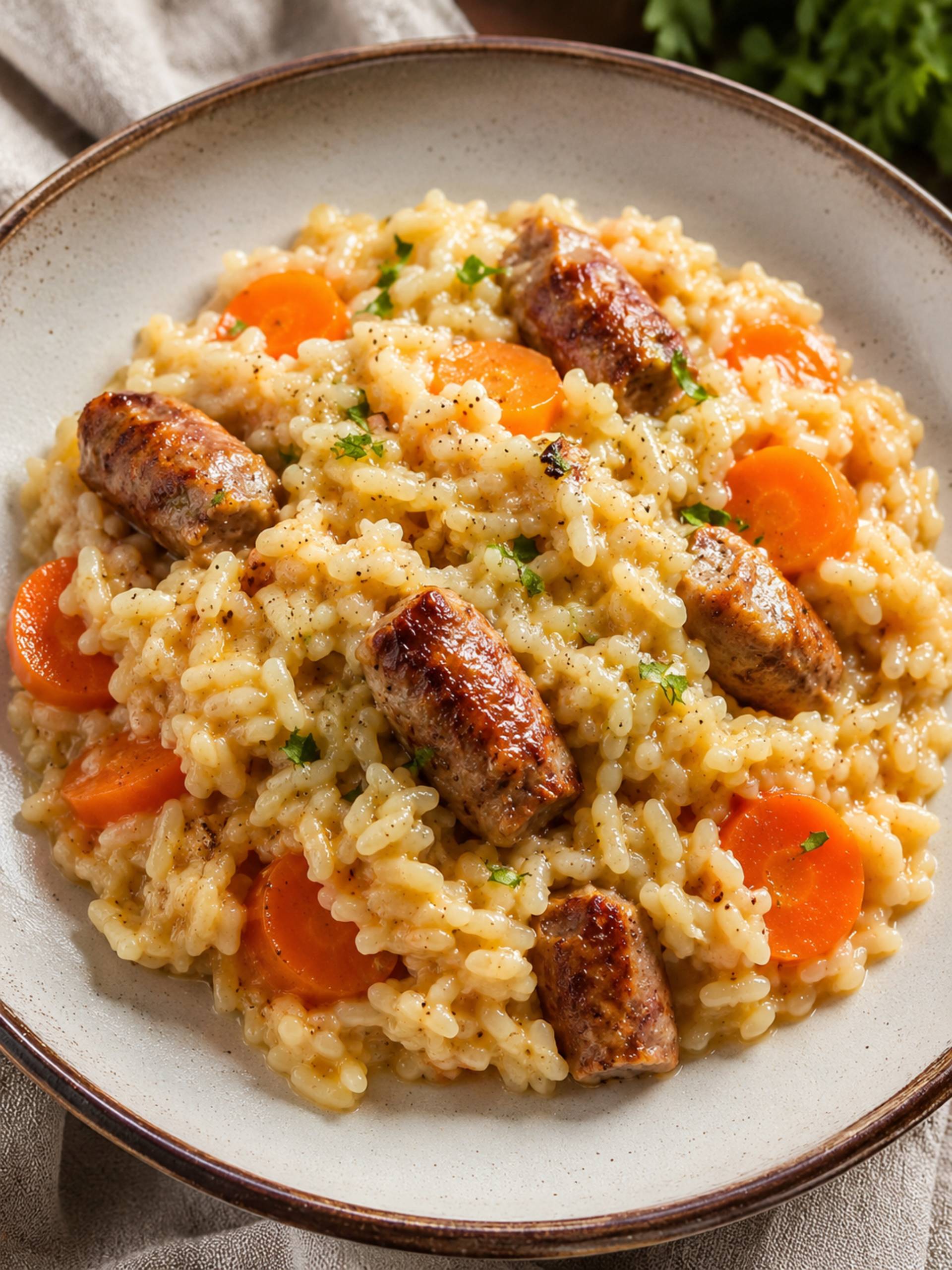 Riz crémeux merguez-carottes - Recette Cookeo Infinity Autostir | Moulinex