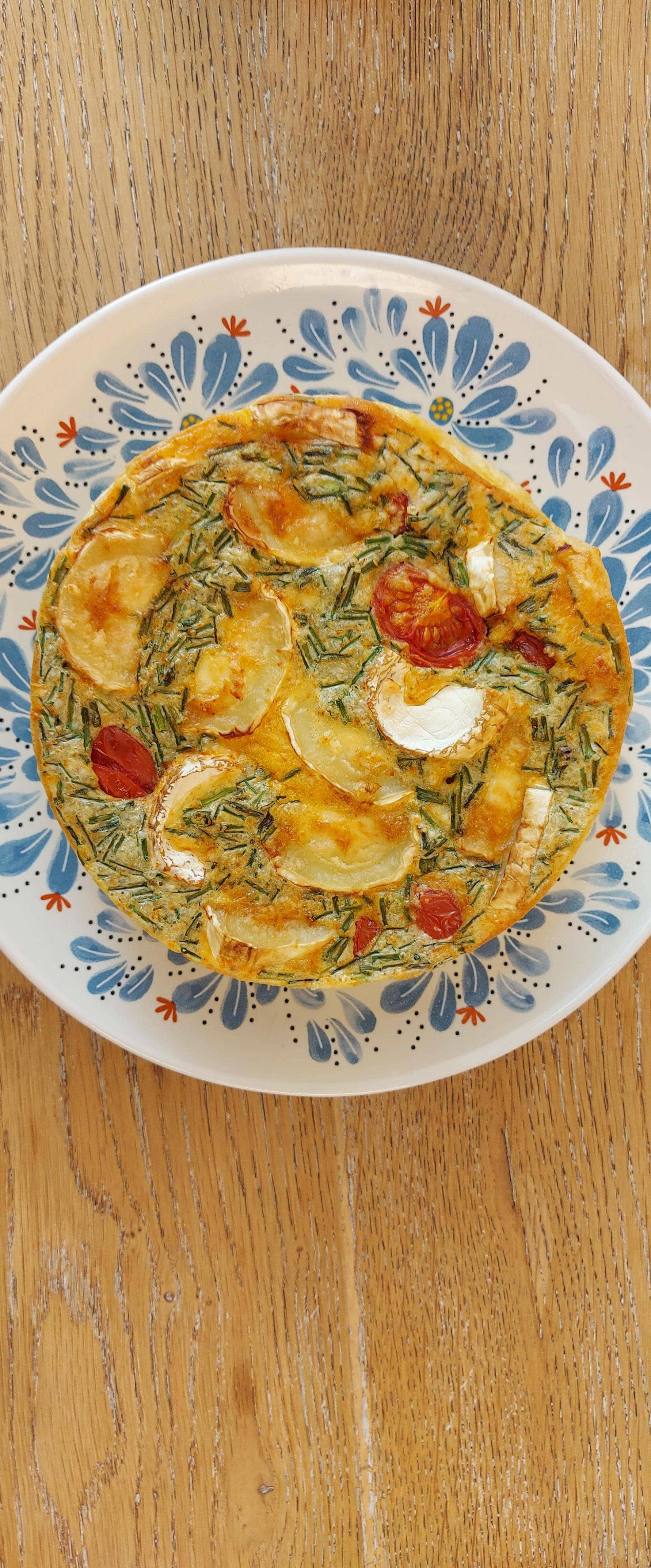 Clafoutis met kerstomaten en geitenkaas - Recette Companion Connect XL | Moulinex