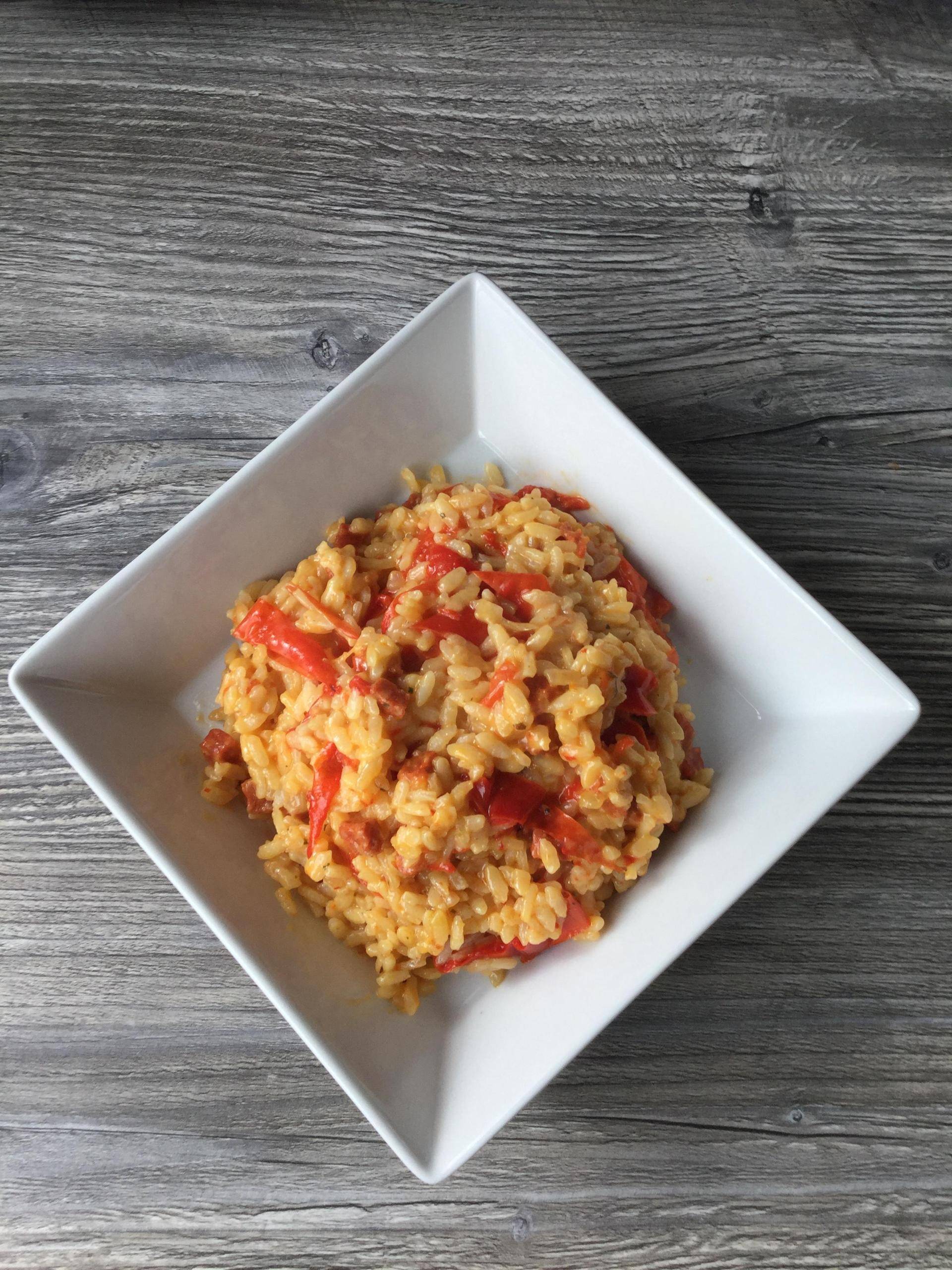 Risotto au chorizo et poivrons - Recette Cookeo V3 | Moulinex
