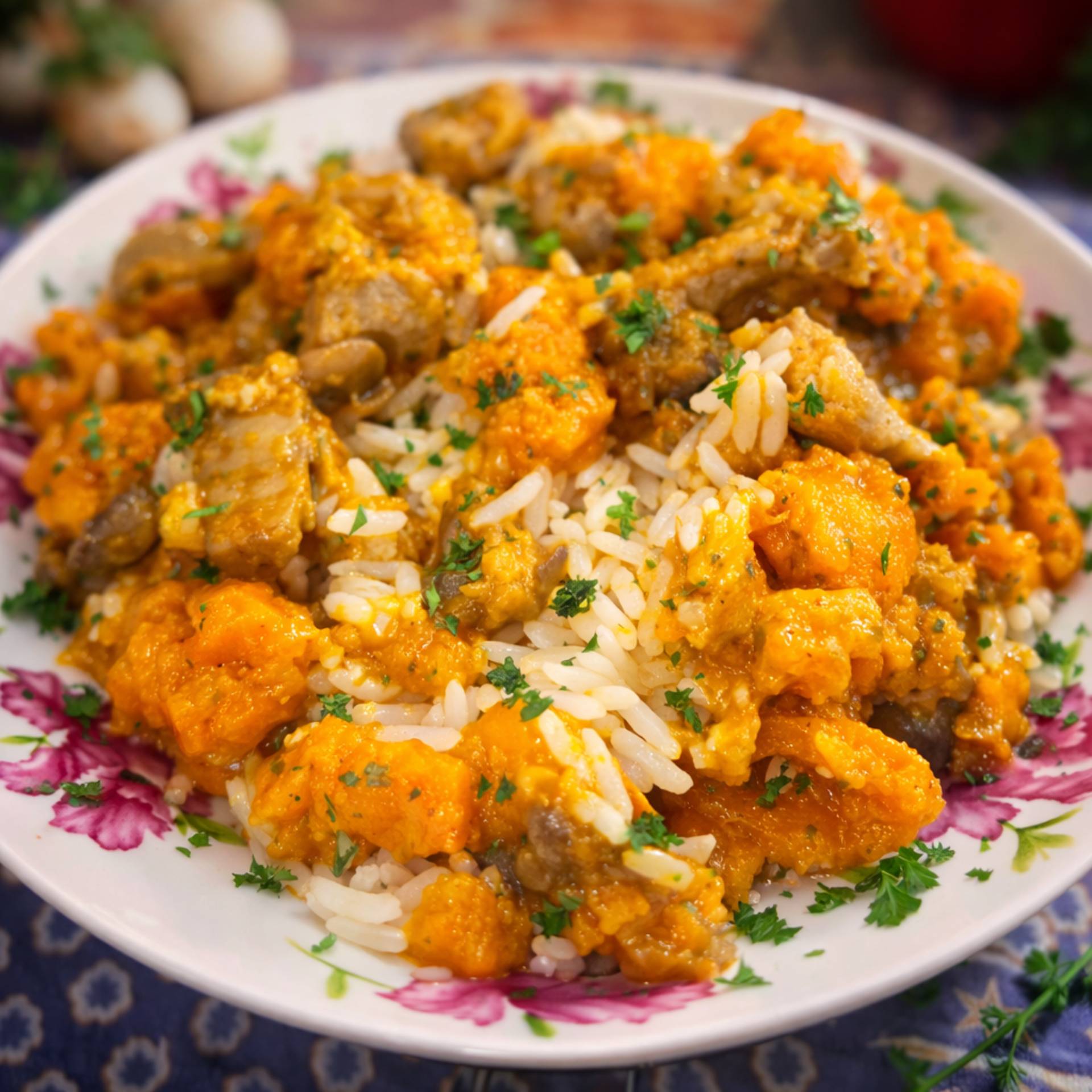 Sauté de dinde au potimarron et champignons - Recette Cookeo Infinity Autostir | Moulinex