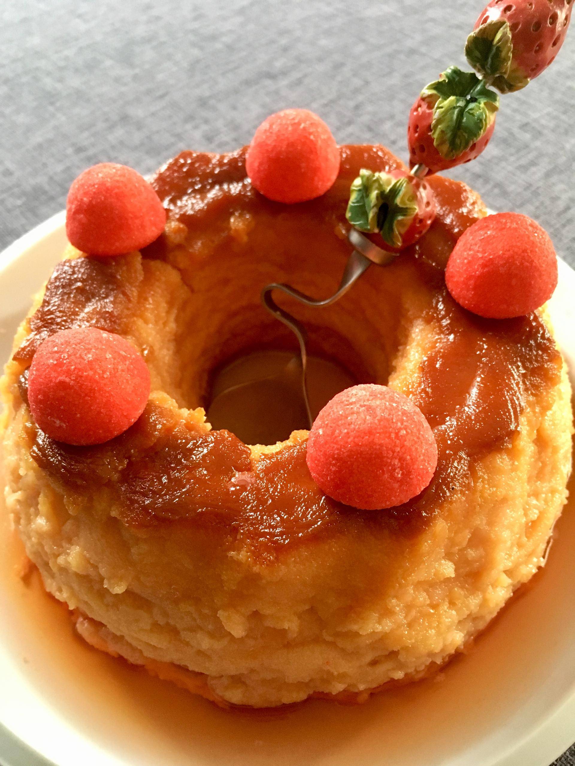 Flan aux fraises bonbons - Recette Cookeo | Moulinex