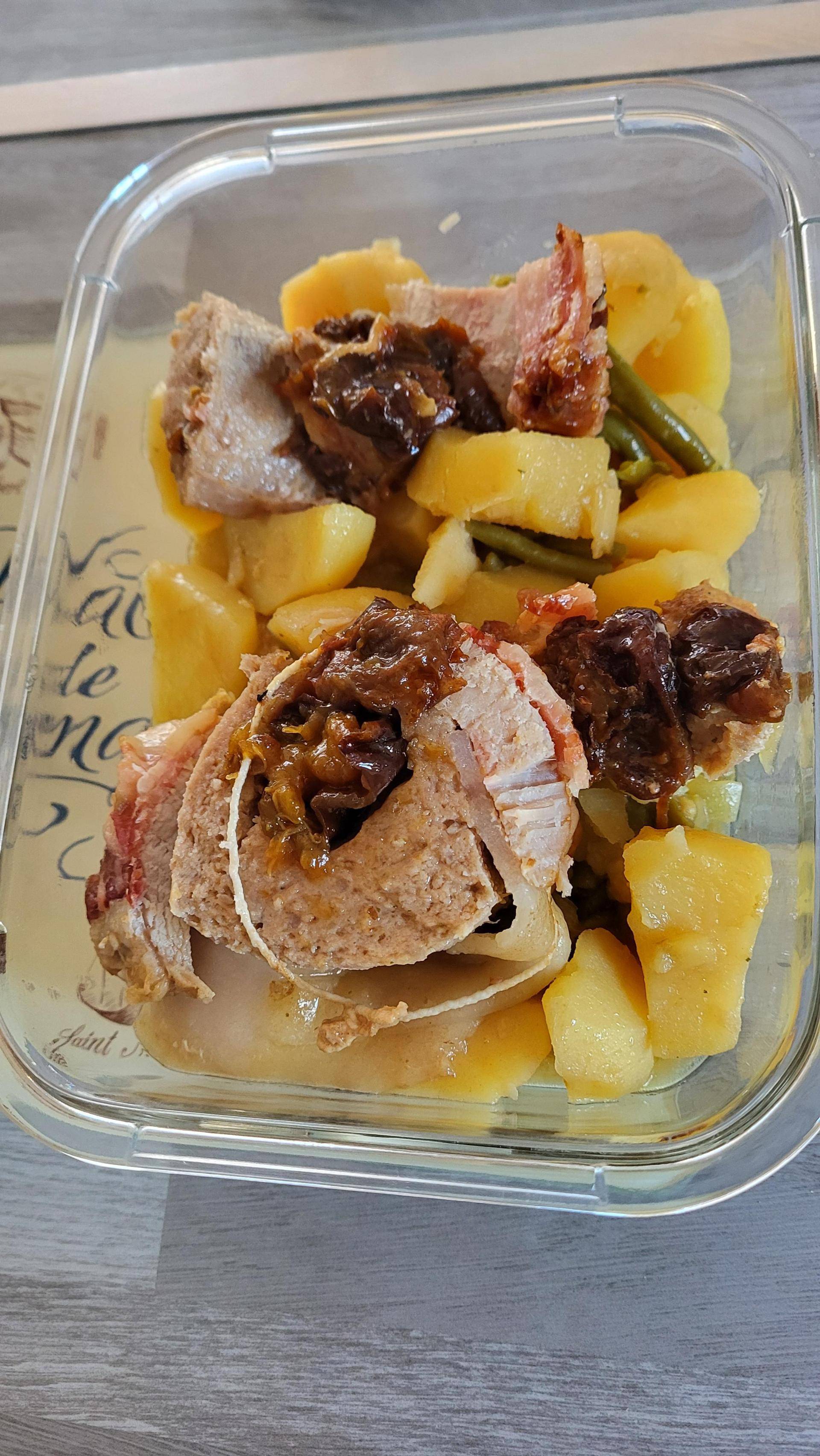 Carré de porc farci aux pruneaux préparation boucherie - Recette Cookeo V3 | Moulinex