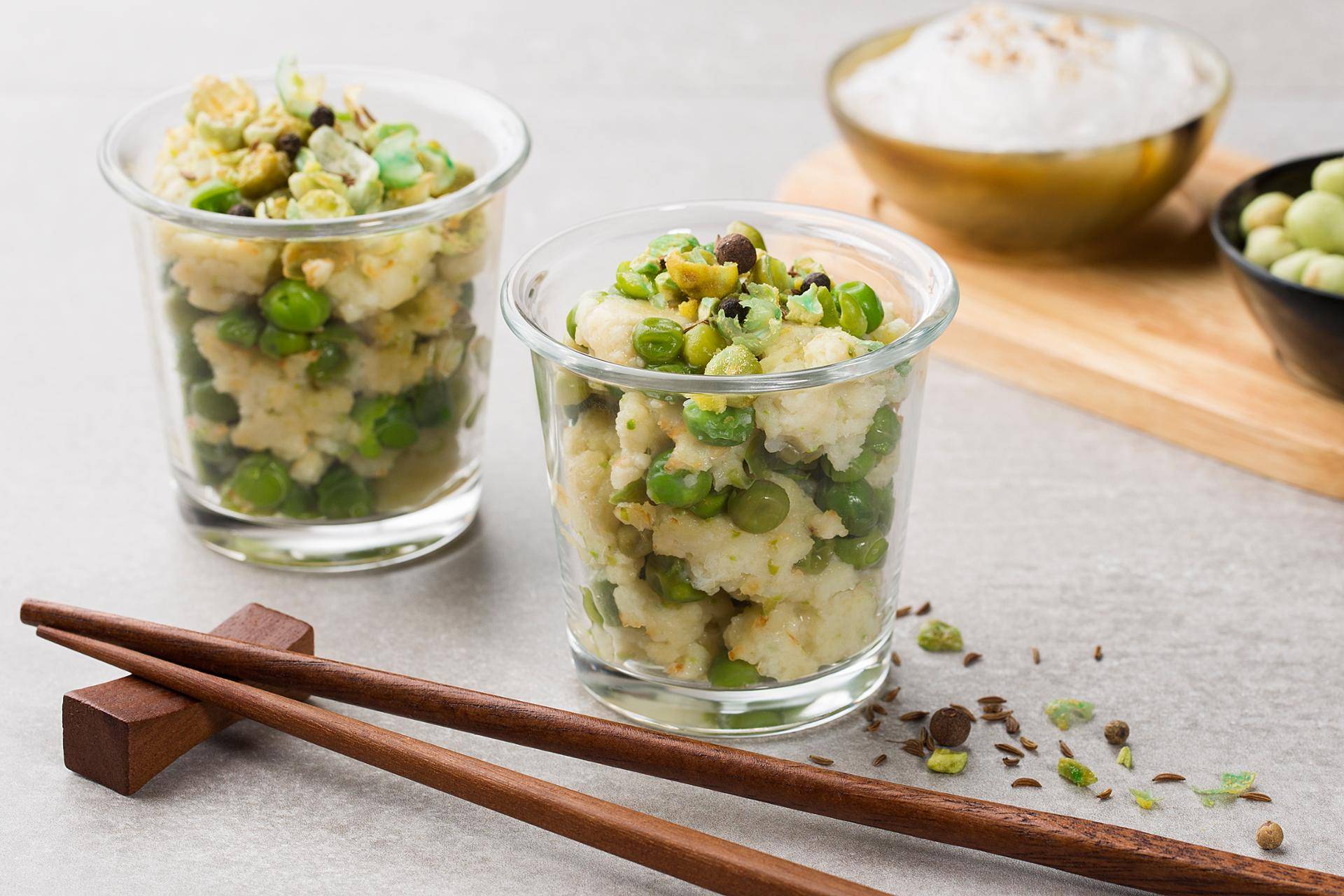 Verrines de poisson au wasabi - Recette Easy fry Silence XL / Essential XL | Moulinex